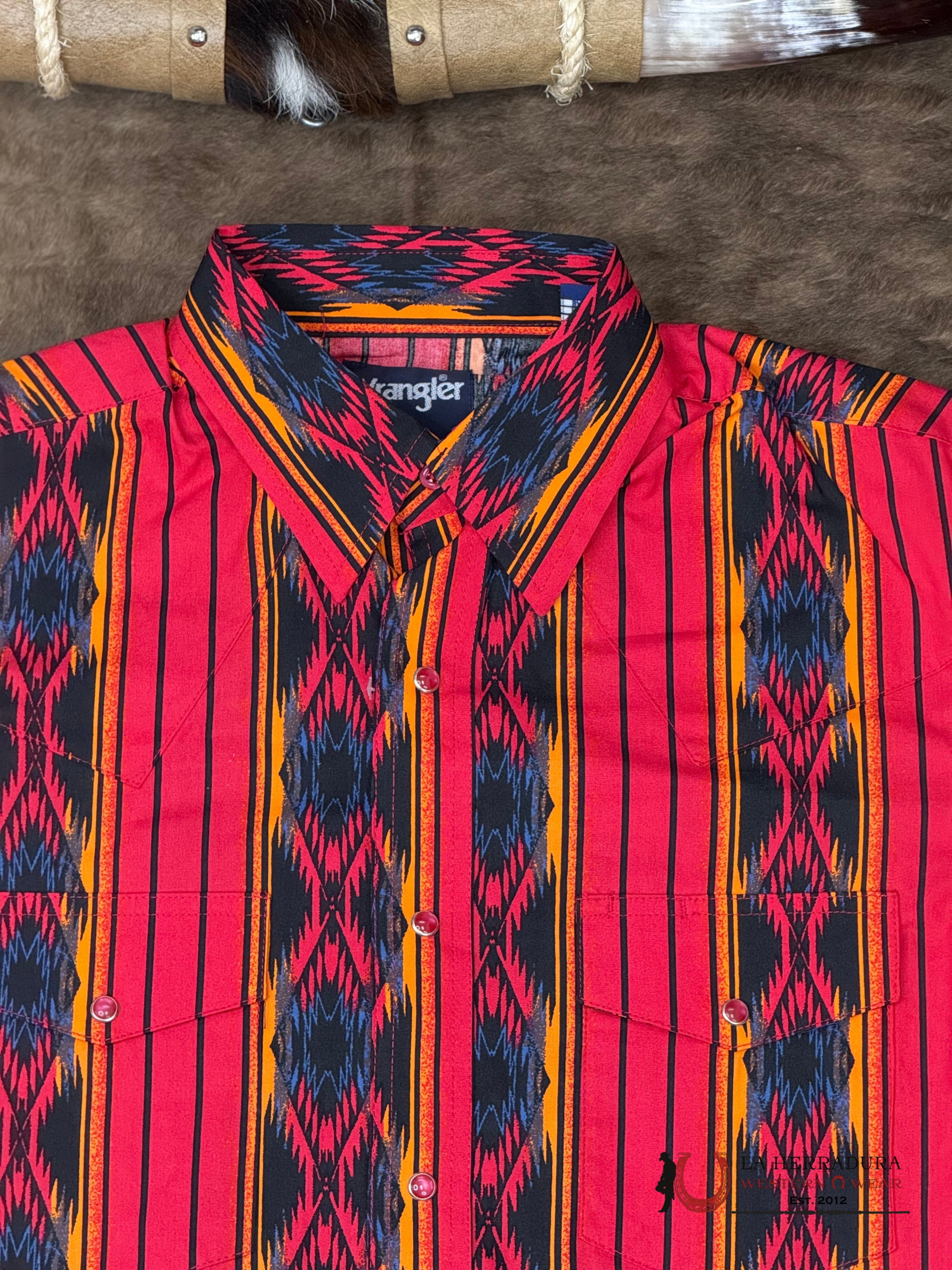 WRANGLER Red Long Sleeve With Aztec Print - 5885 ROPA HOMBRES