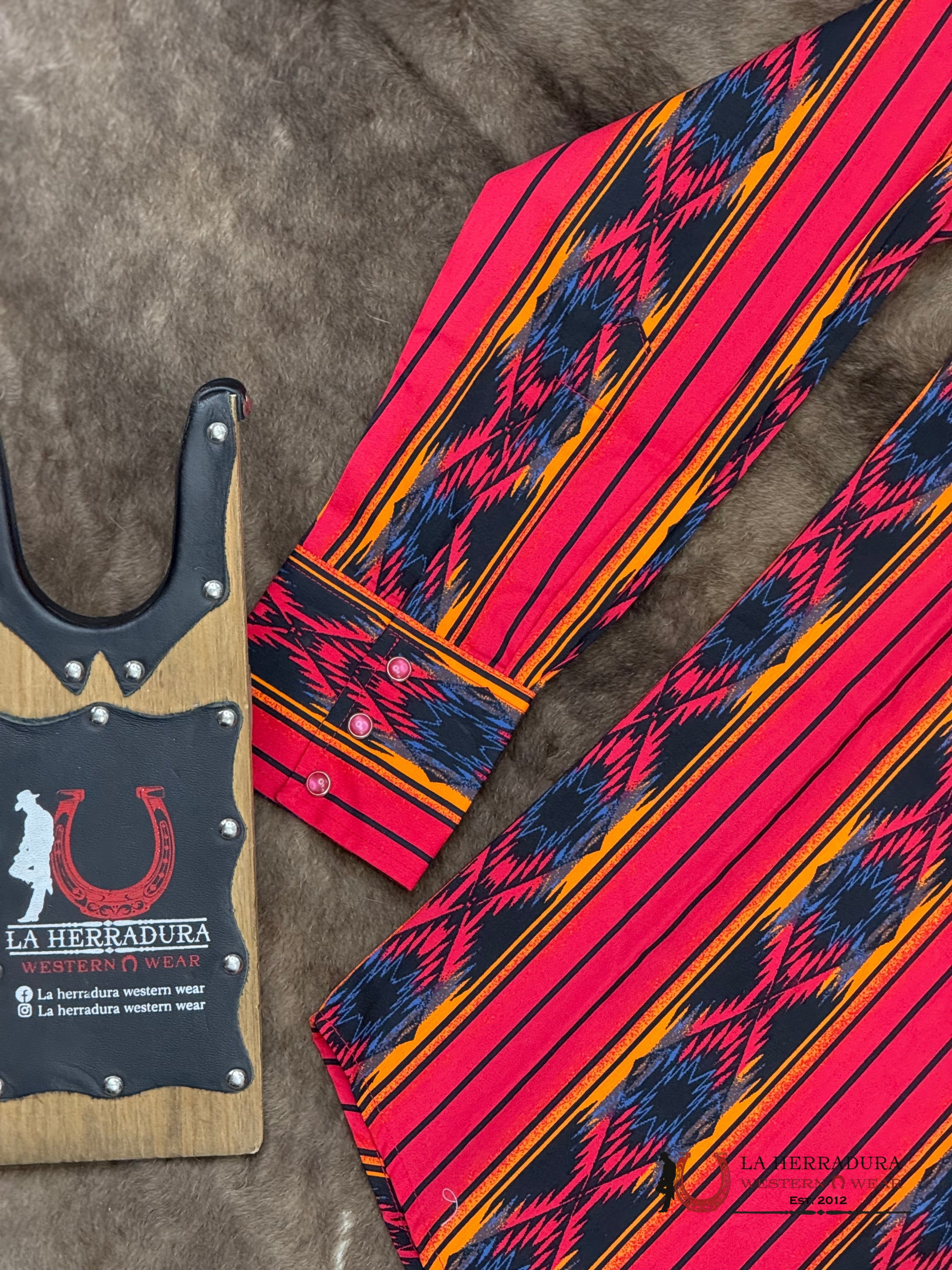 WRANGLER Red Long Sleeve With Aztec Print - 5885 ROPA HOMBRES