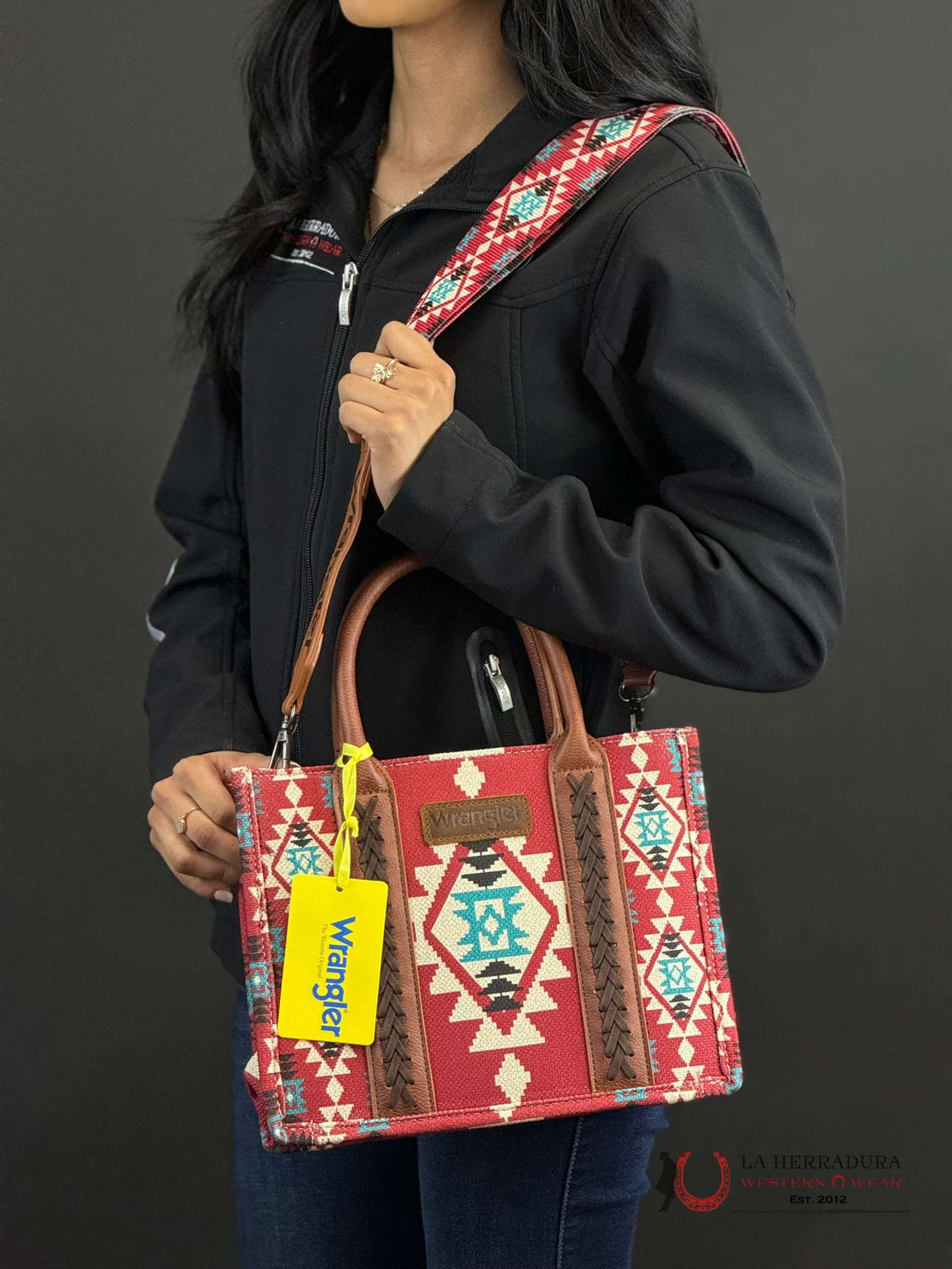 Wrangler Red Multi Color Aztec Women’s Handbag