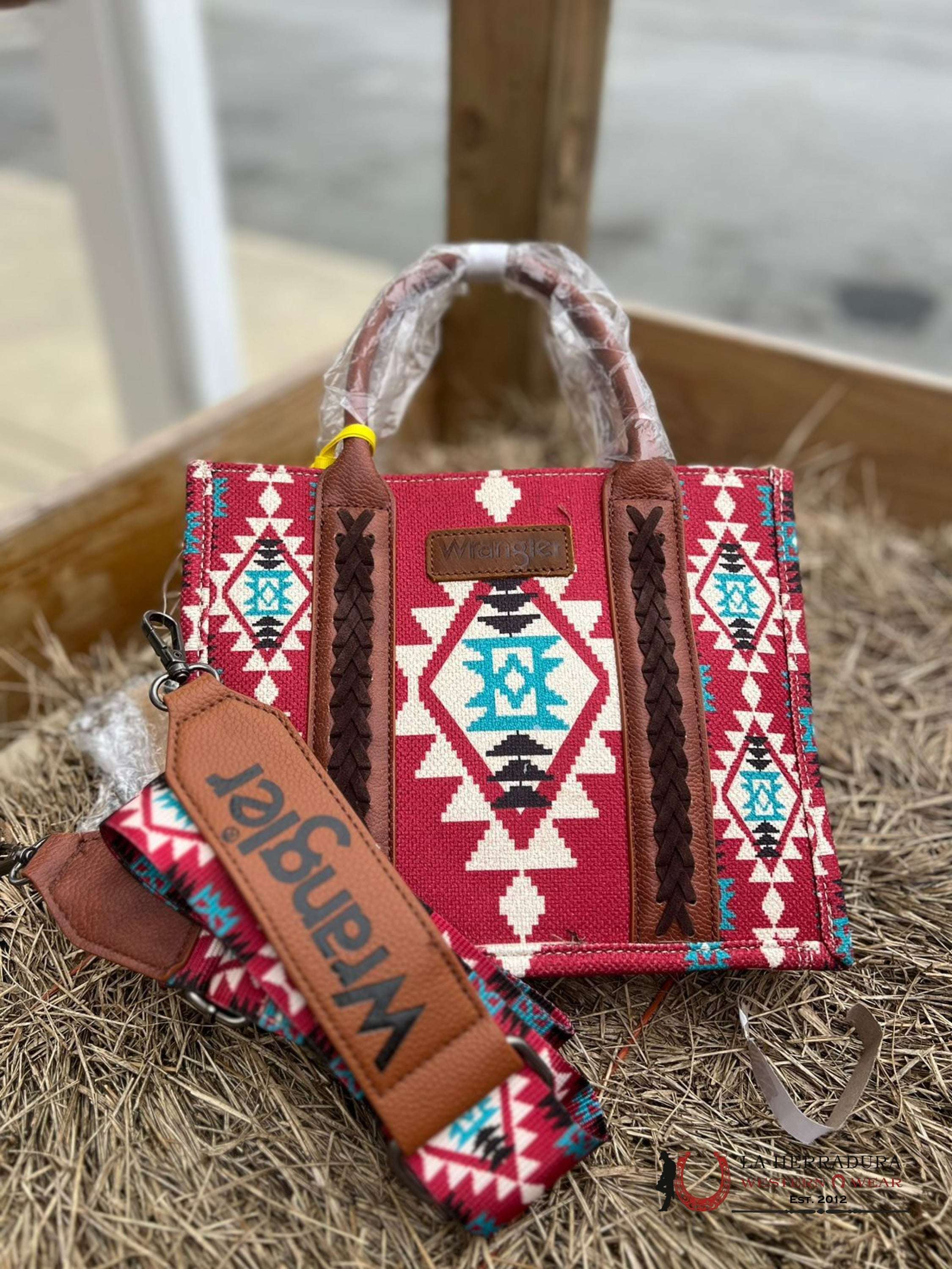 Wrangler Red Multi Color Aztec Women’s Handbag