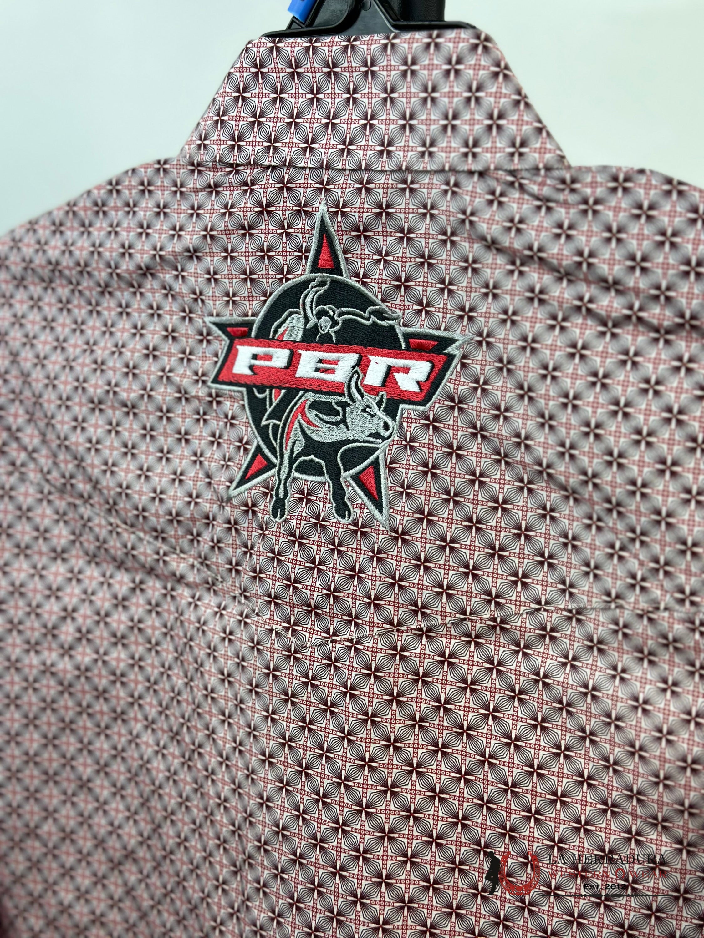 Wrangler Red Pbr Long Sleeve Shirt Ropa Hombres