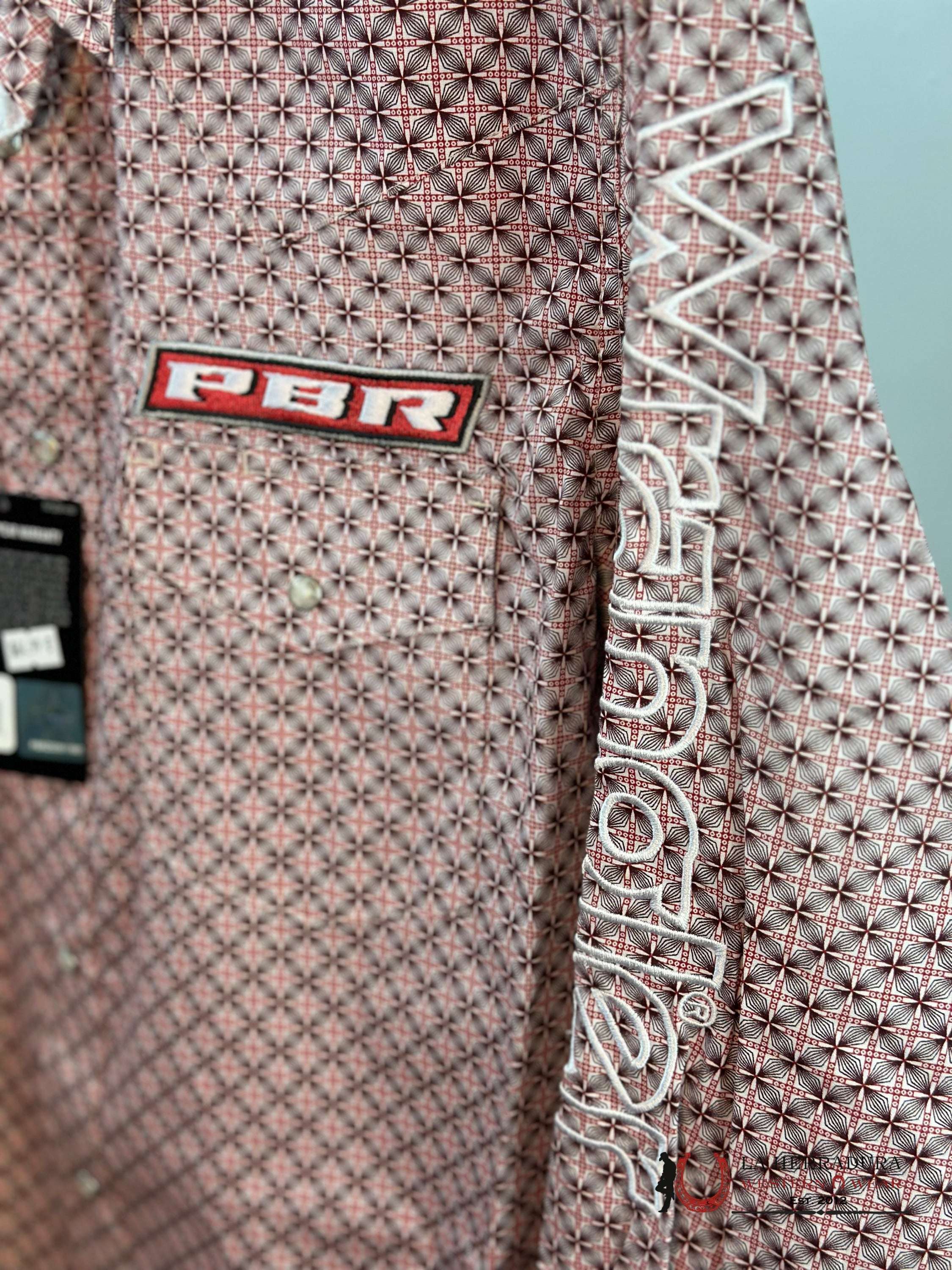 Wrangler Red Pbr Long Sleeve Shirt Ropa Hombres
