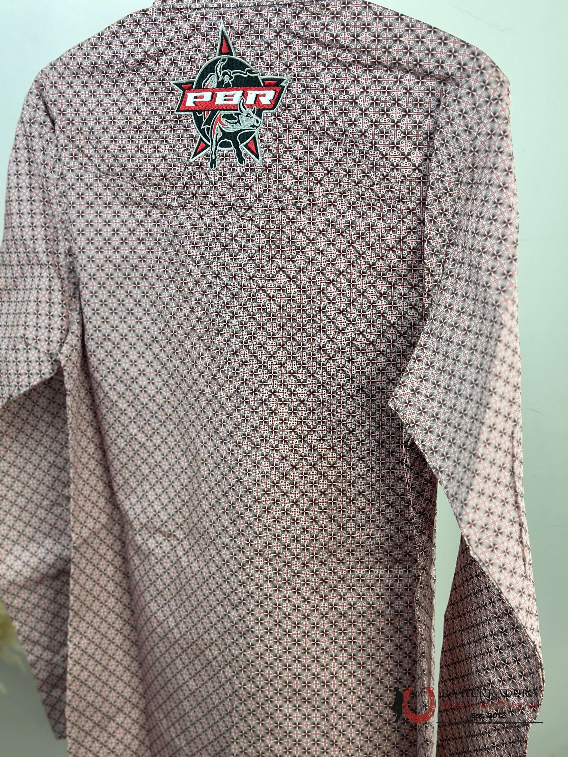 Wrangler Red Pbr Long Sleeve Shirt Ropa Hombres