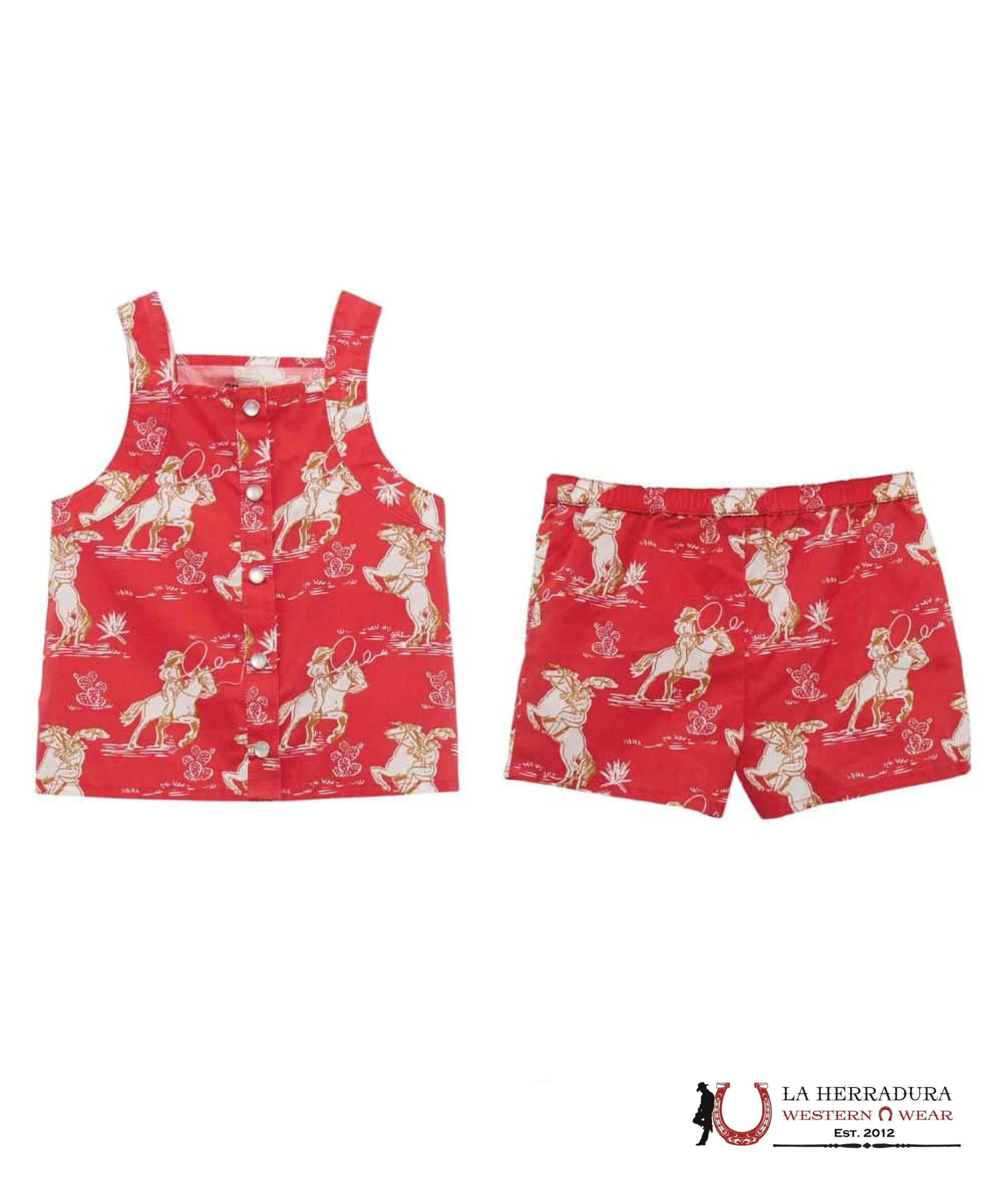 WRANGLER RED WESTERN PRINT DRESS 112364320 NIÑOS