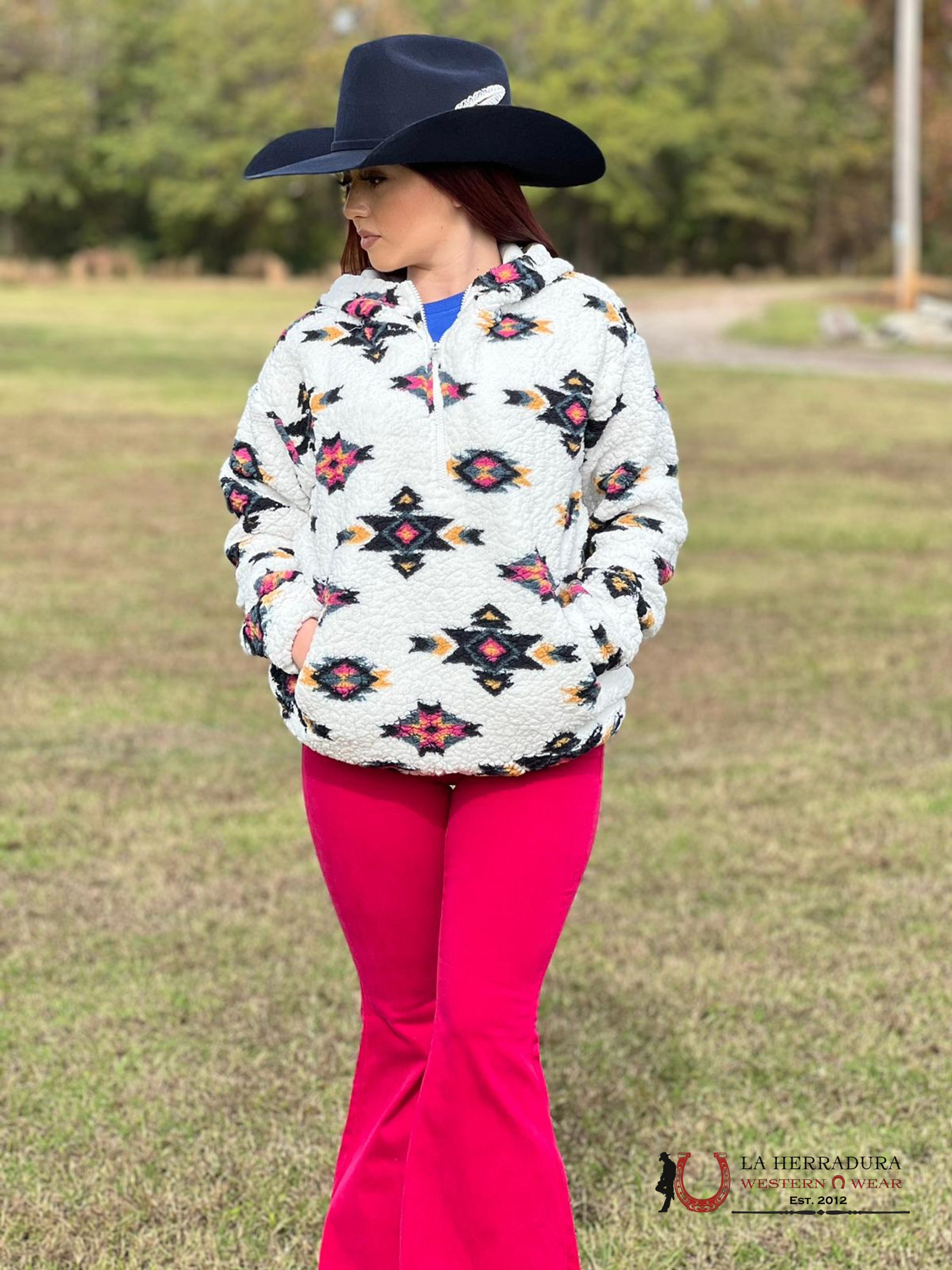 Wrangler Retro Aztec Pull Over Blue Ropa Mujeres