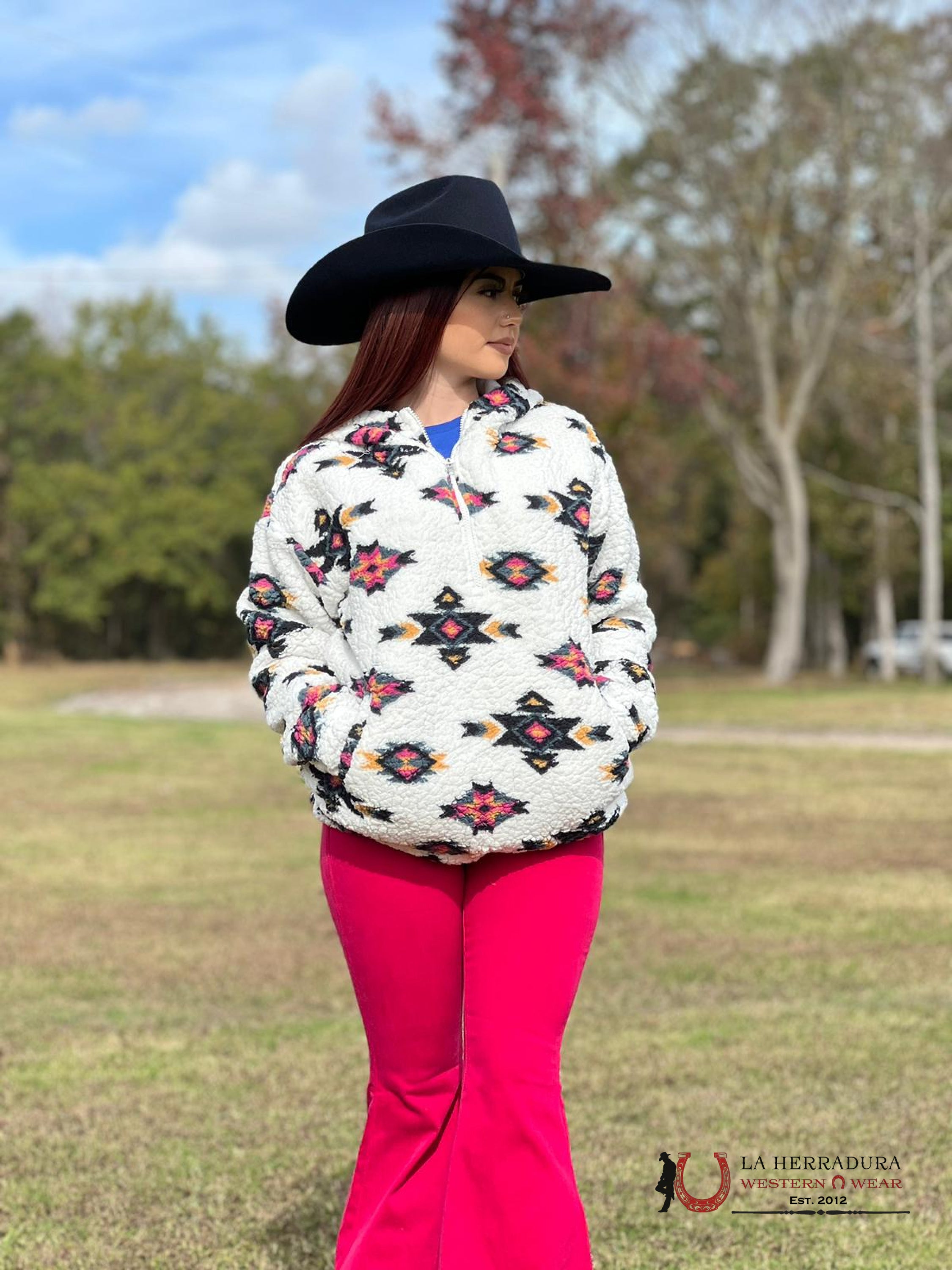 Wrangler Retro Aztec Pull Over Blue Ropa Mujeres