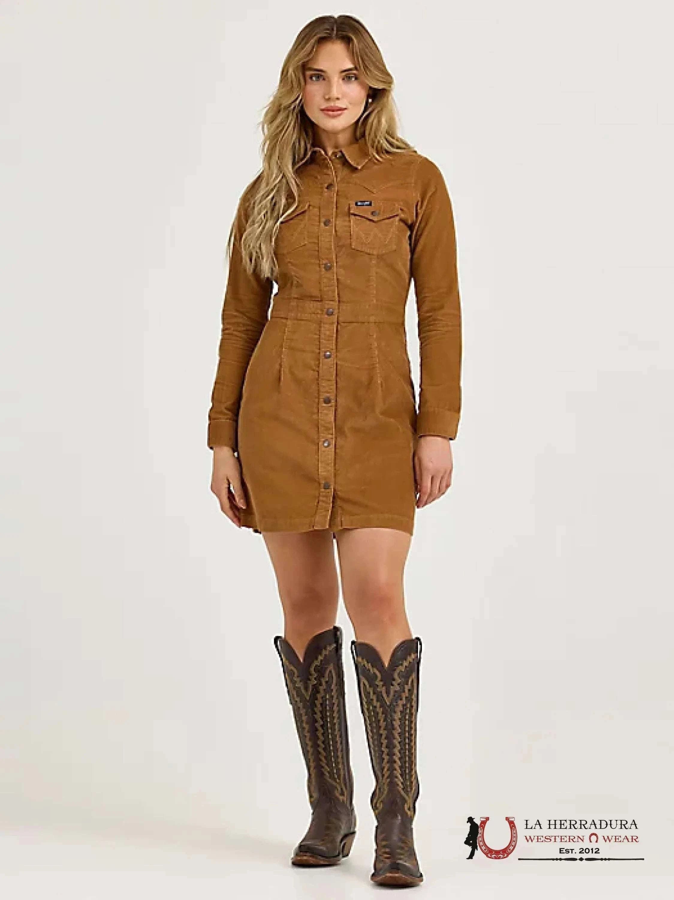 WRANGLER RETRO JACKET DRESS BROWN - 7335 ROPA MUJERES