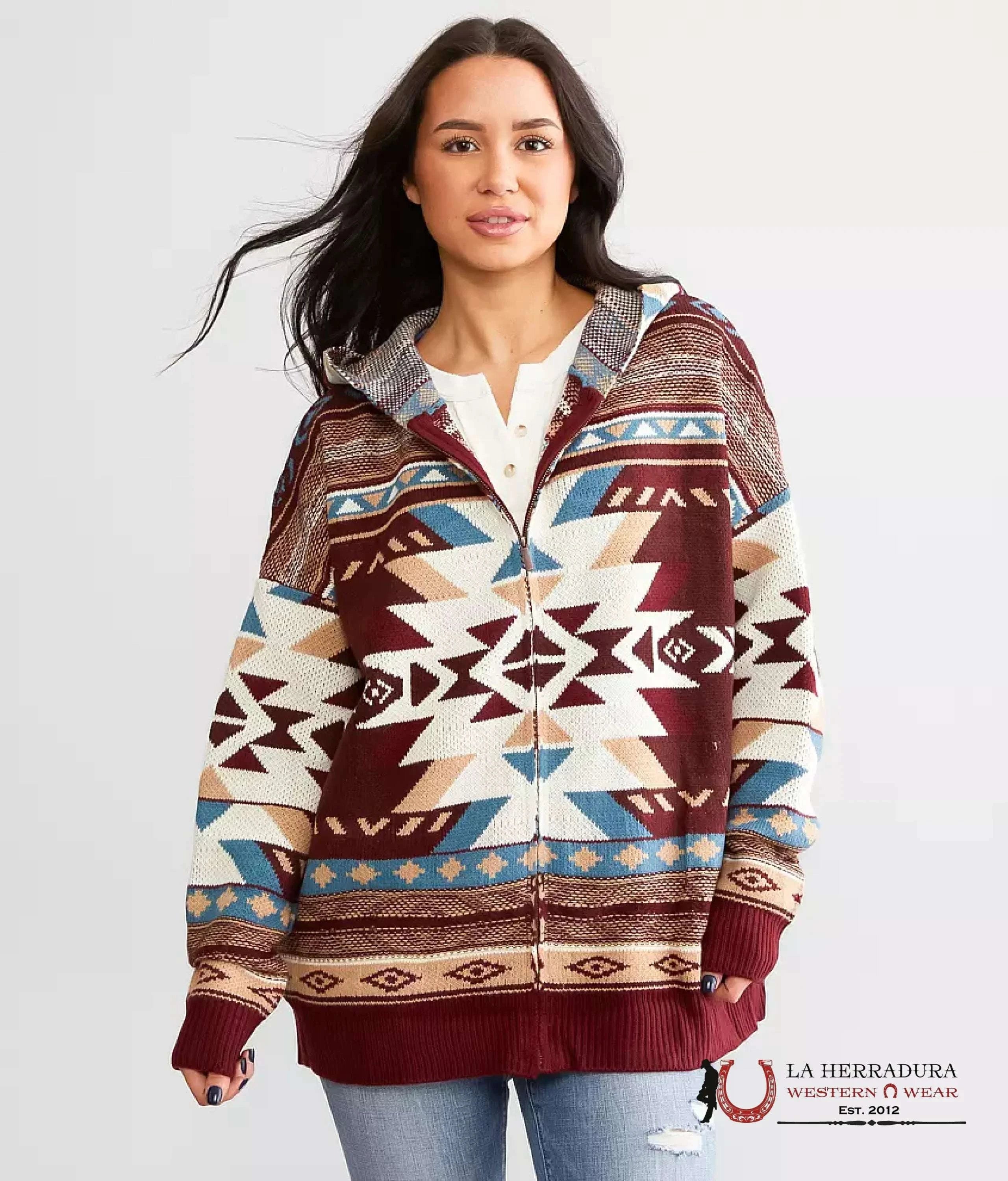 WRANGLER RETRO WOMEN AZTEC PRINT CARDIGAN SWEATER 112339436 ROPA MUJERES