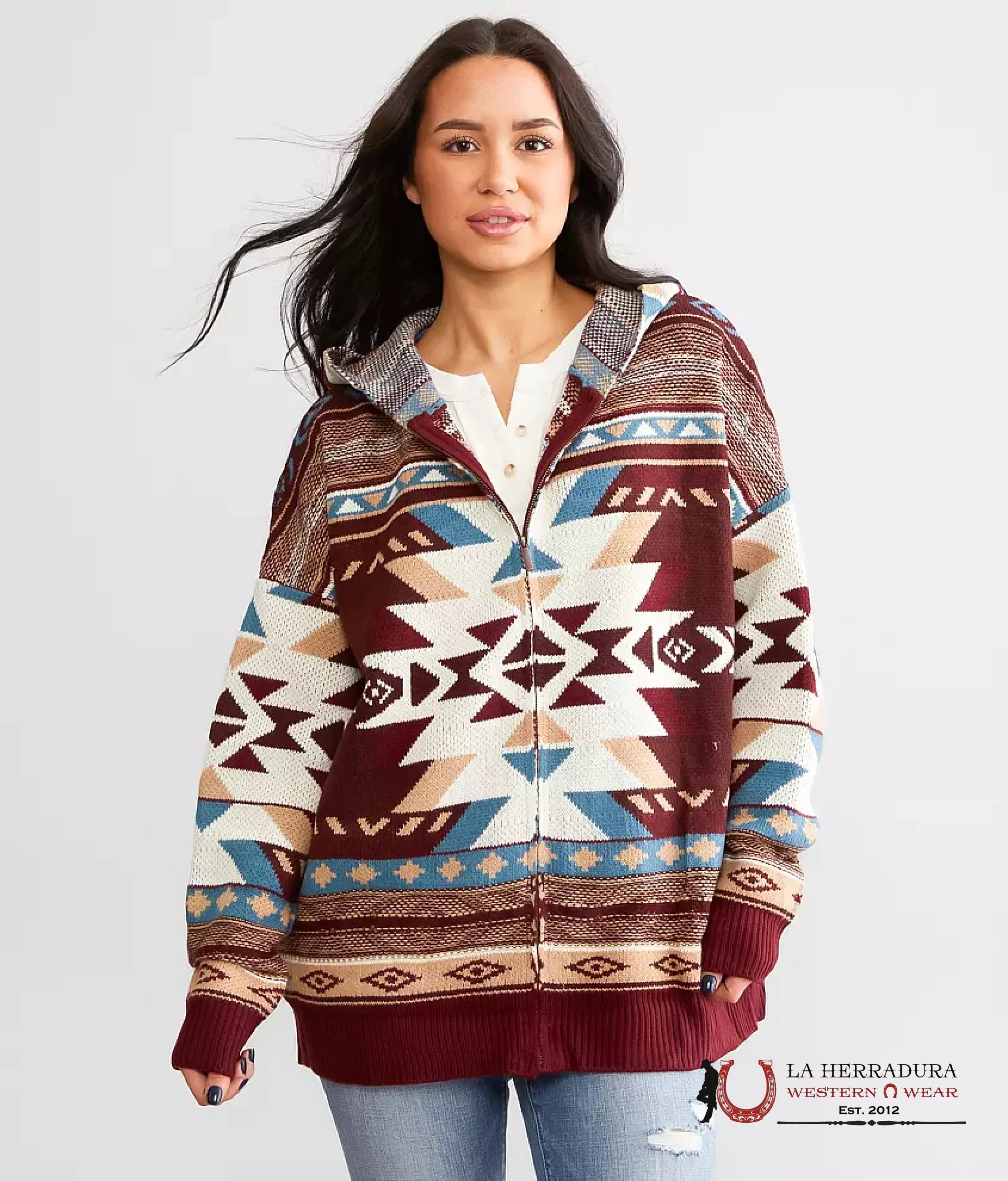 WRANGLER RETRO WOMEN AZTEC PRINT CARDIGAN SWEATER 112339436 ROPA MUJERES