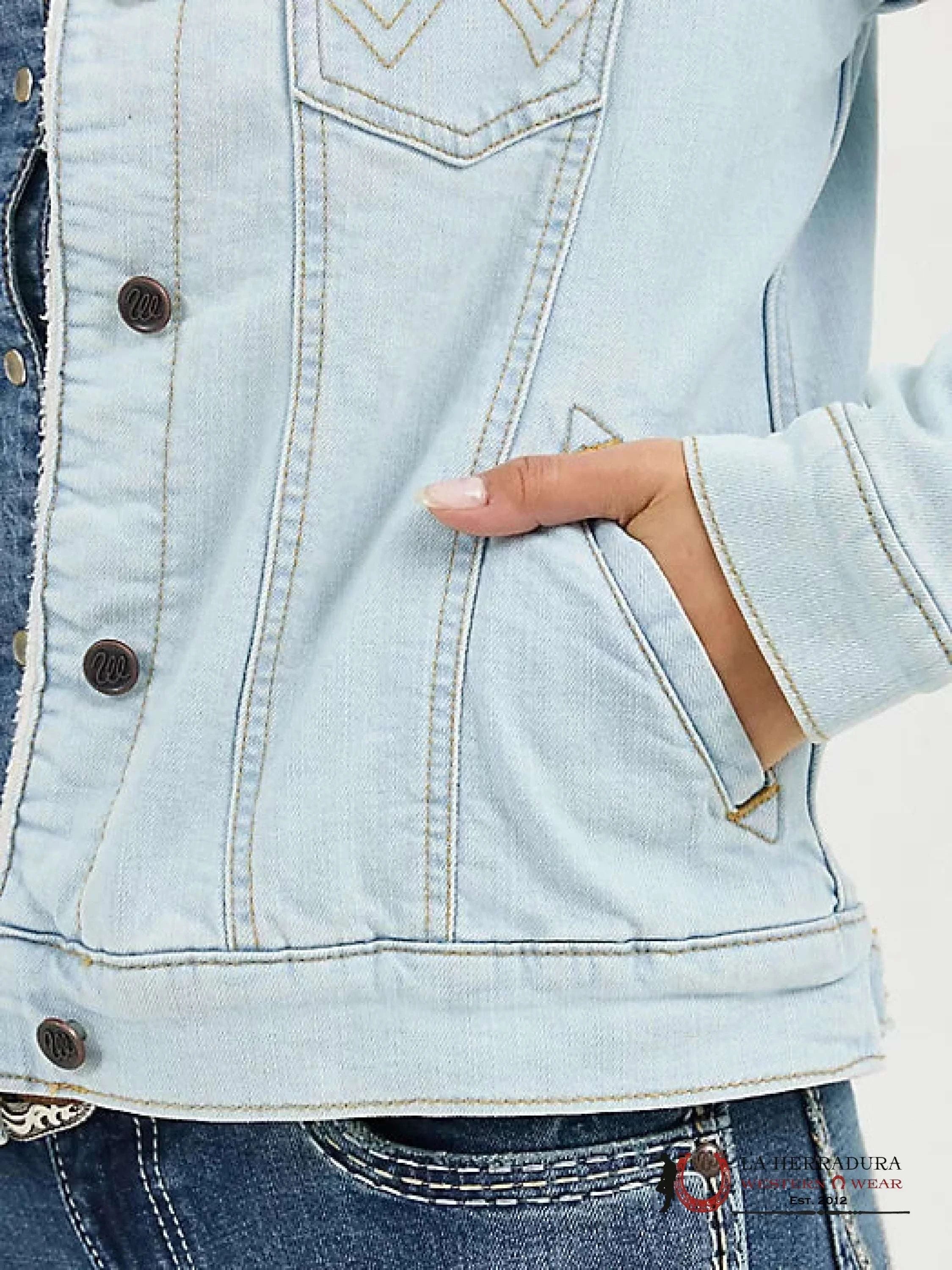 WRANGLER RETRO WOMEN SHERPA LIGHT BLUE DENIUM JACKET 112317322 ROPA MUJERES