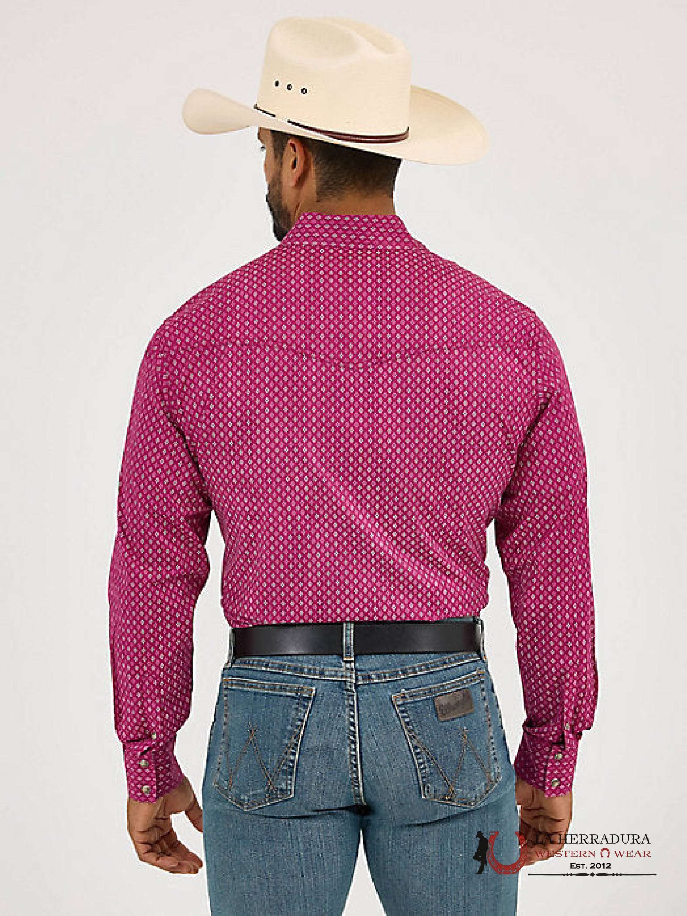 WRANGLER Sangria Diamonds Long Sleeve Shirt Men’s - 5387 ROPA HOMBRES