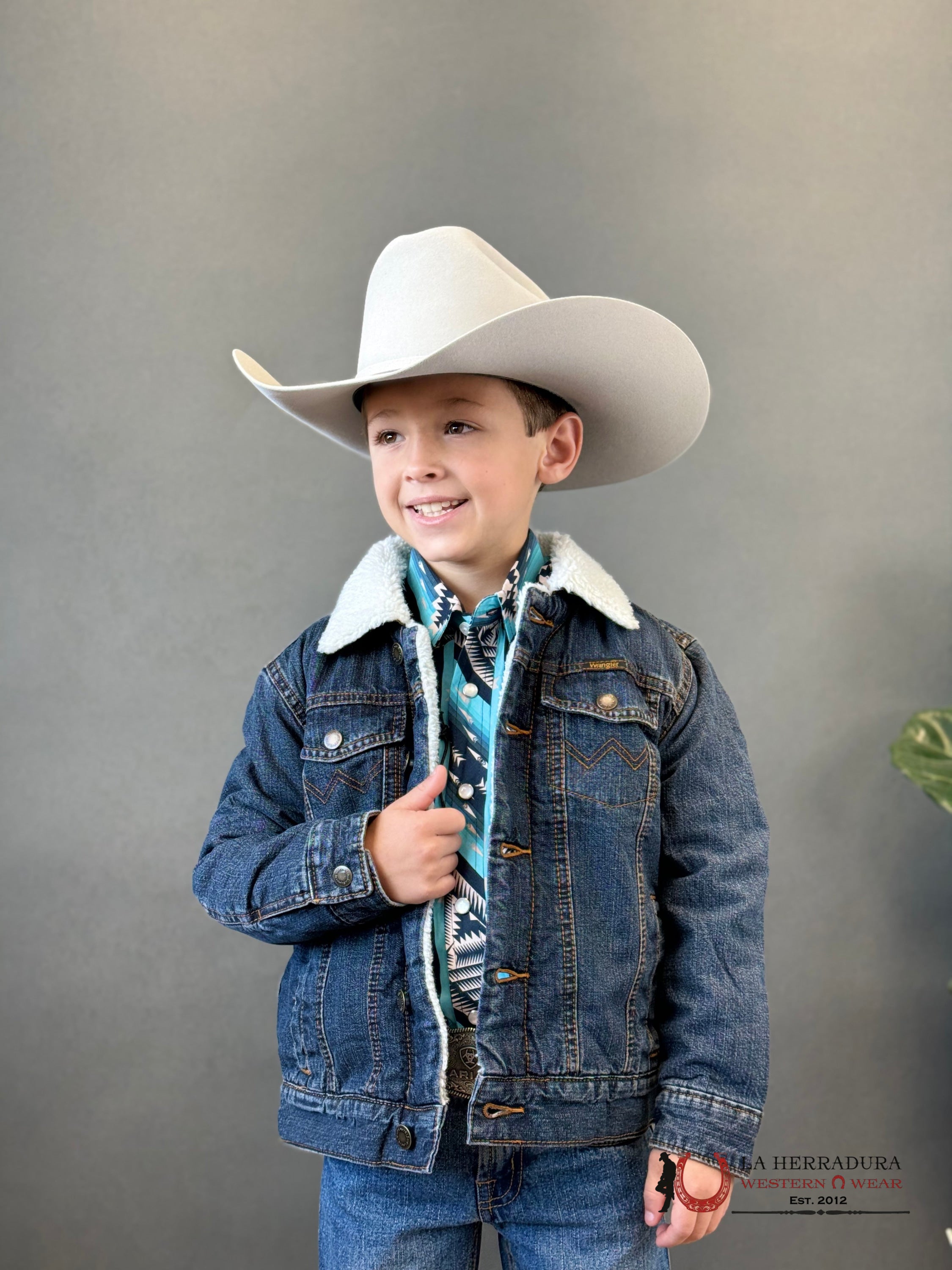 Wrangler Sherpa Rustic Blue Kids Niños