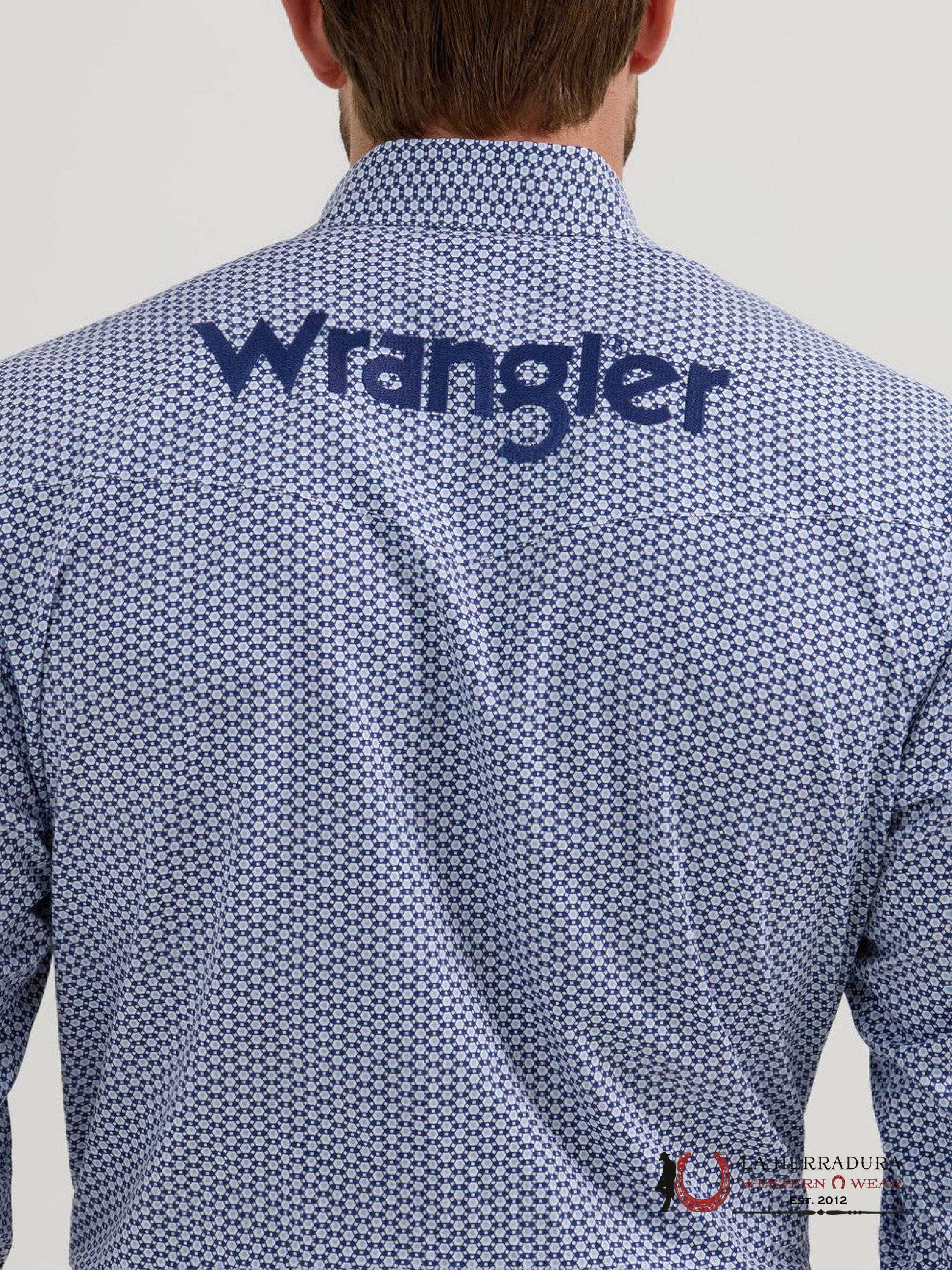 WRANGLER SHIRT CLASSIC FIT BLUE LONG SLEEVE 5382 ROPA HOMBRES