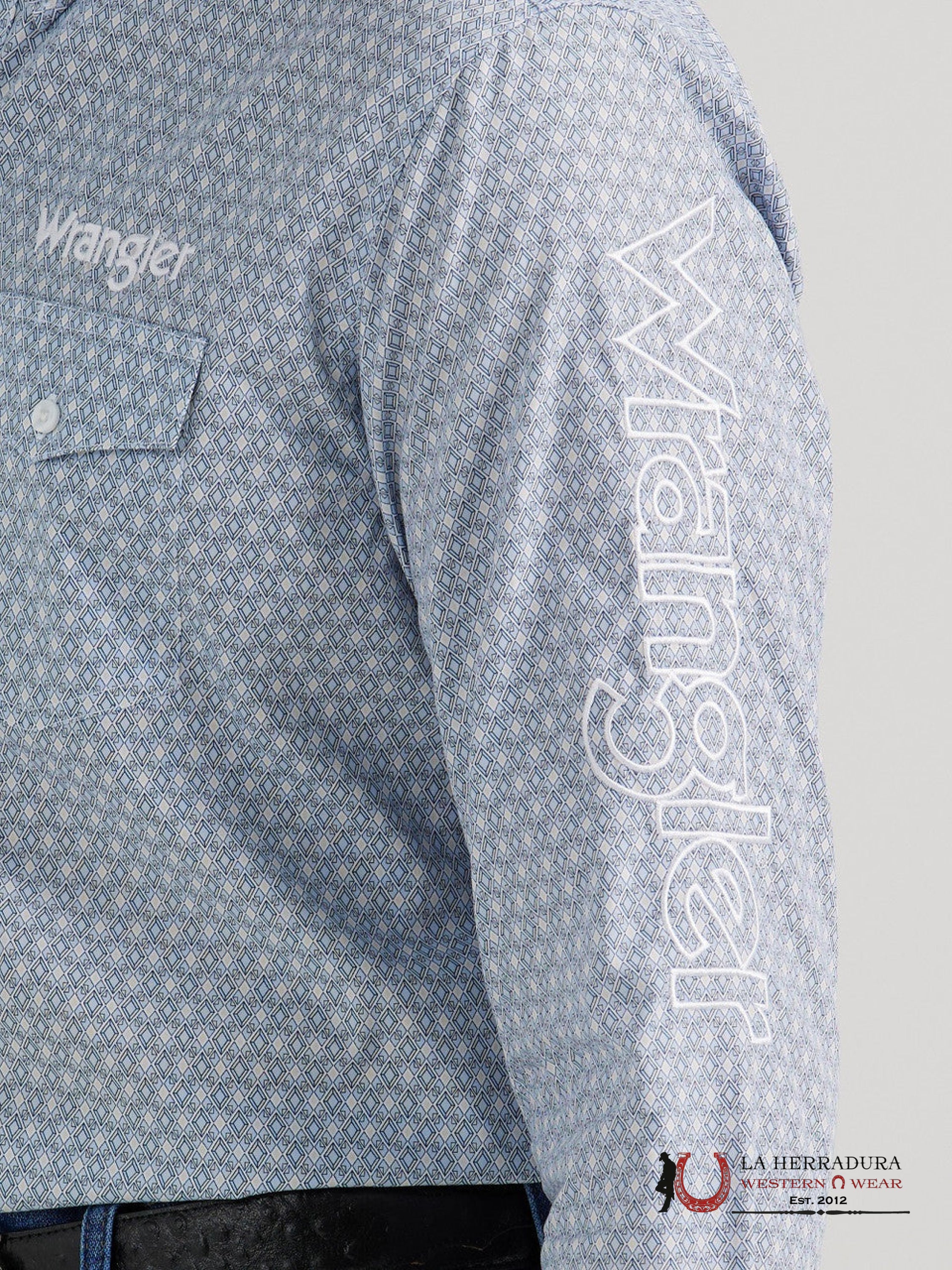 WRANGLER SHIRT CLASSIC FIT BLUE LONG SLEEVE 6235 ROPA HOMBRES