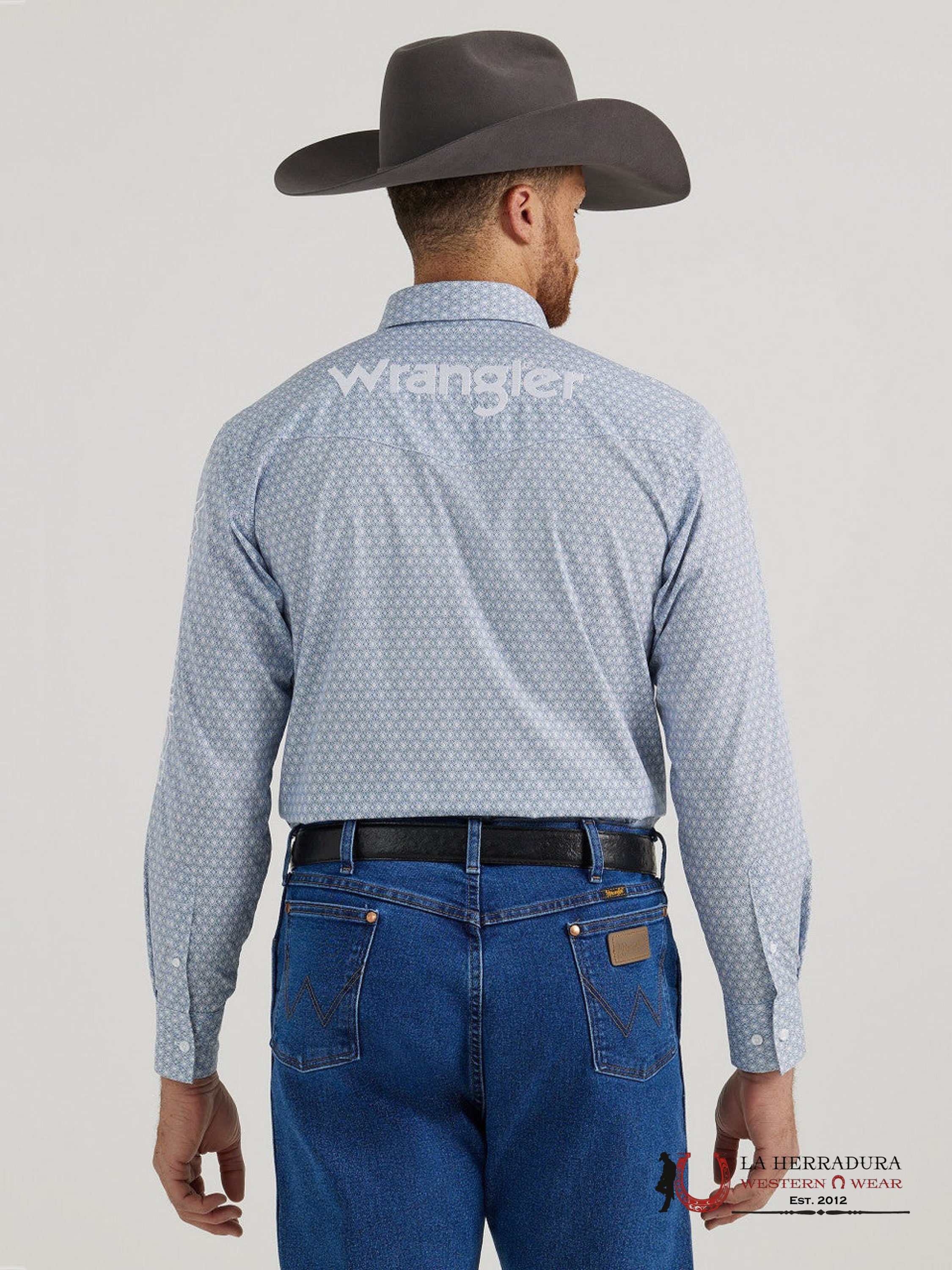 WRANGLER SHIRT CLASSIC FIT BLUE LONG SLEEVE 6235 ROPA HOMBRES