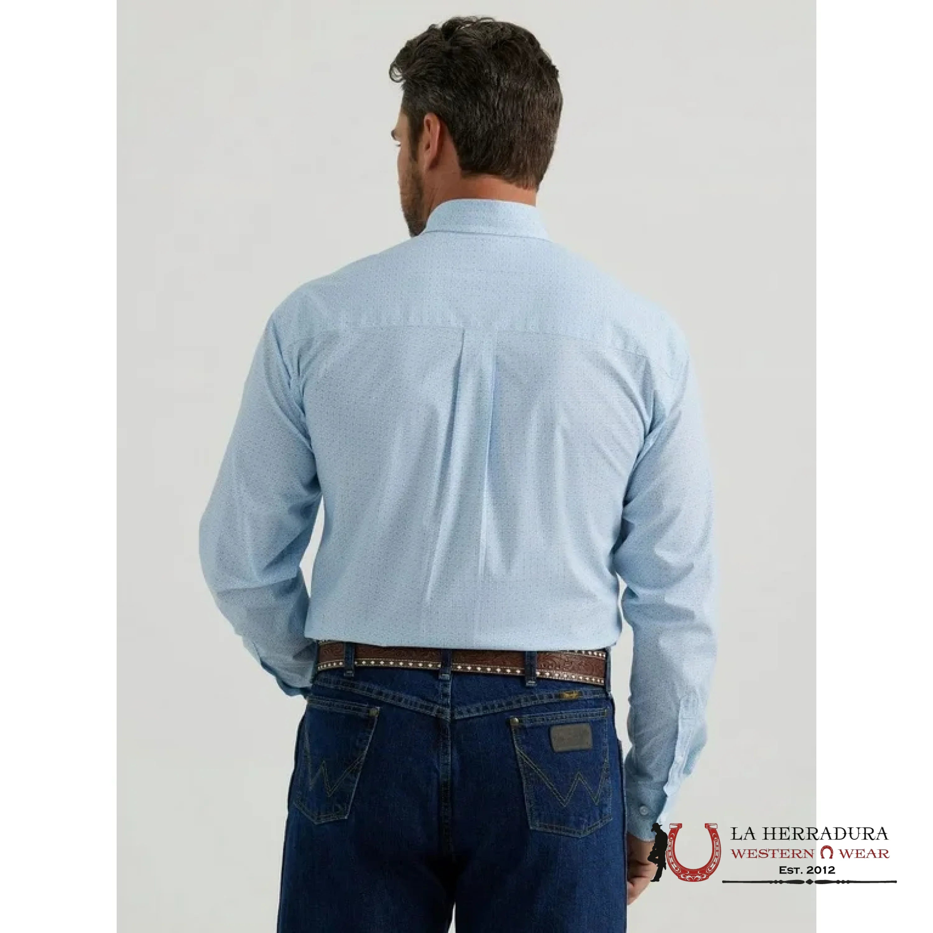 WRANGLER SHIRT CLASSIC FIT BLUE LONG SLEEVE 6532 ROPA HOMBRES