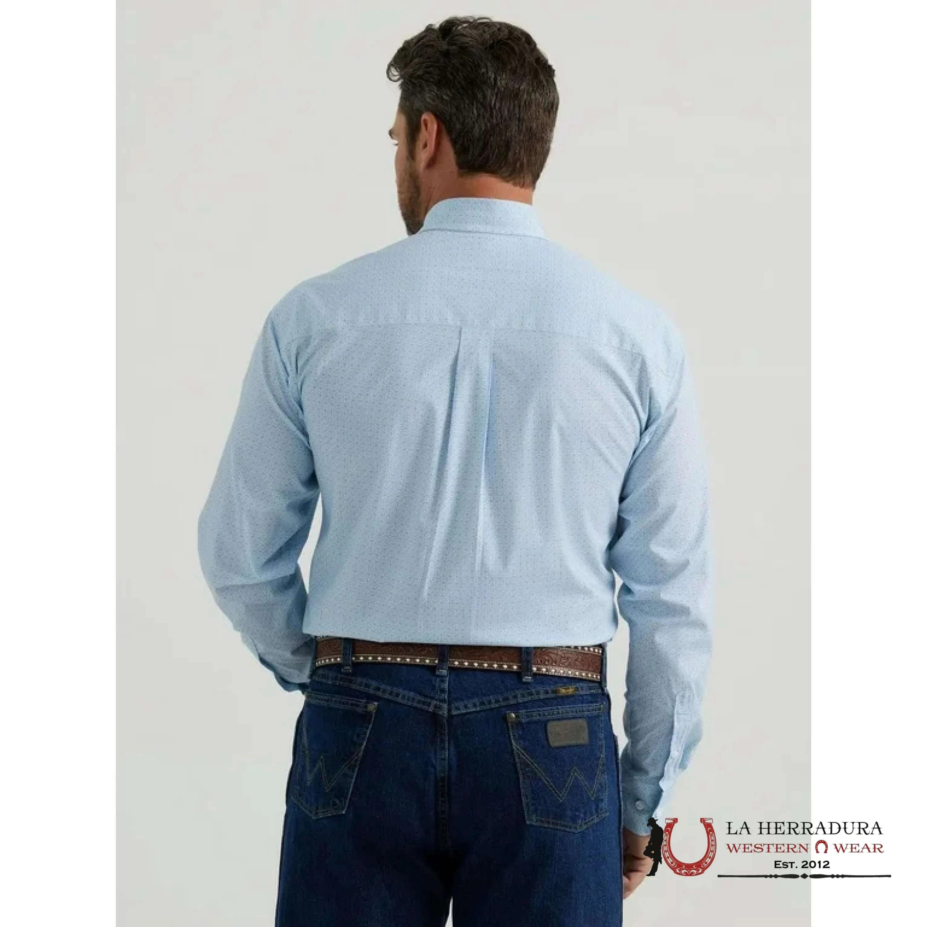WRANGLER SHIRT CLASSIC FIT BLUE LONG SLEEVE 6532 ROPA HOMBRES