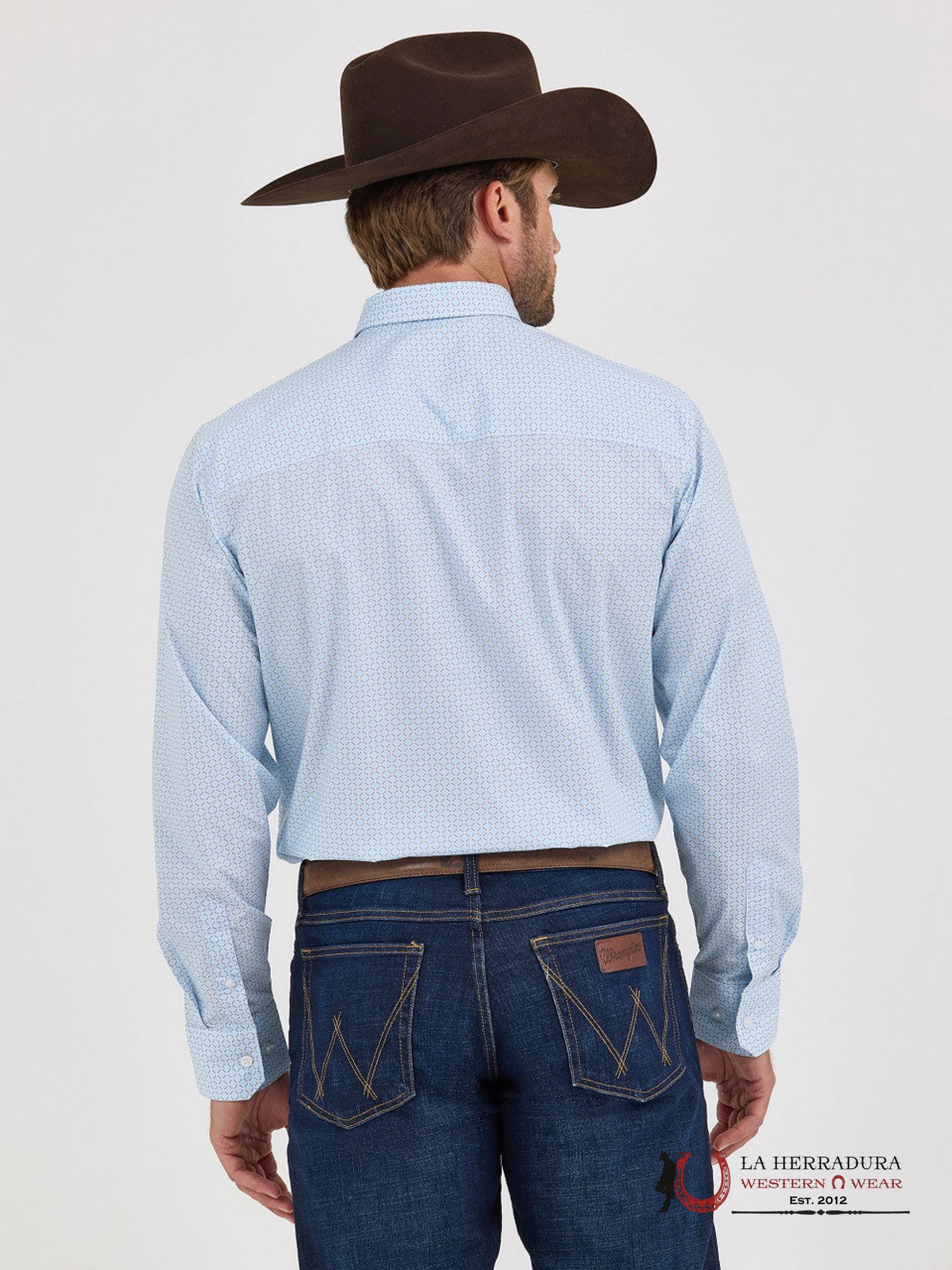 WRANGLER SHIRT CLASSIC FIT BLUE LONG SLEEVE 7670 ROPA HOMBRES