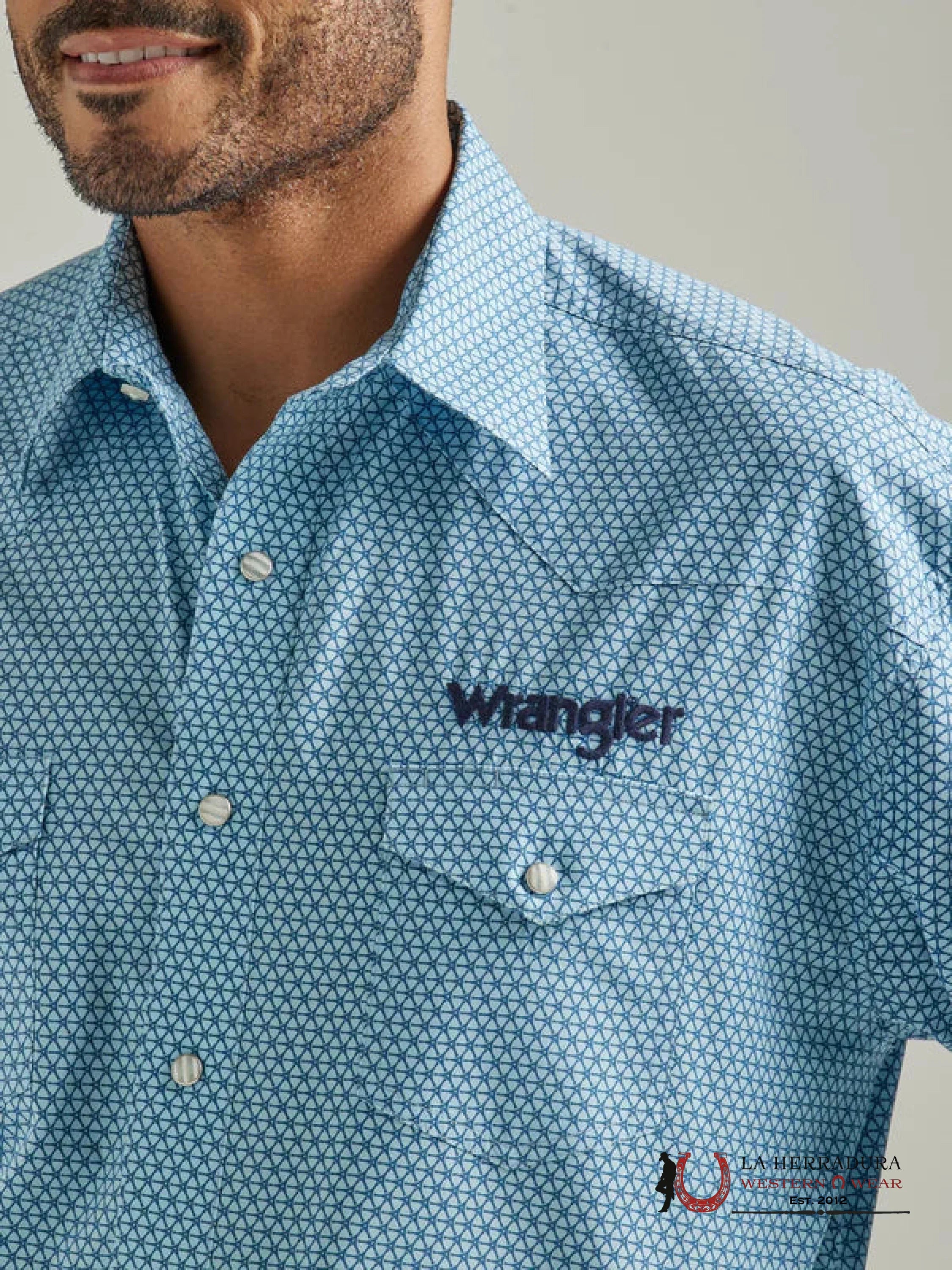 WRANGLER SHIRT CLASSIC FIT BLUE LONG SLEEVE 7778 ROPA HOMBRES