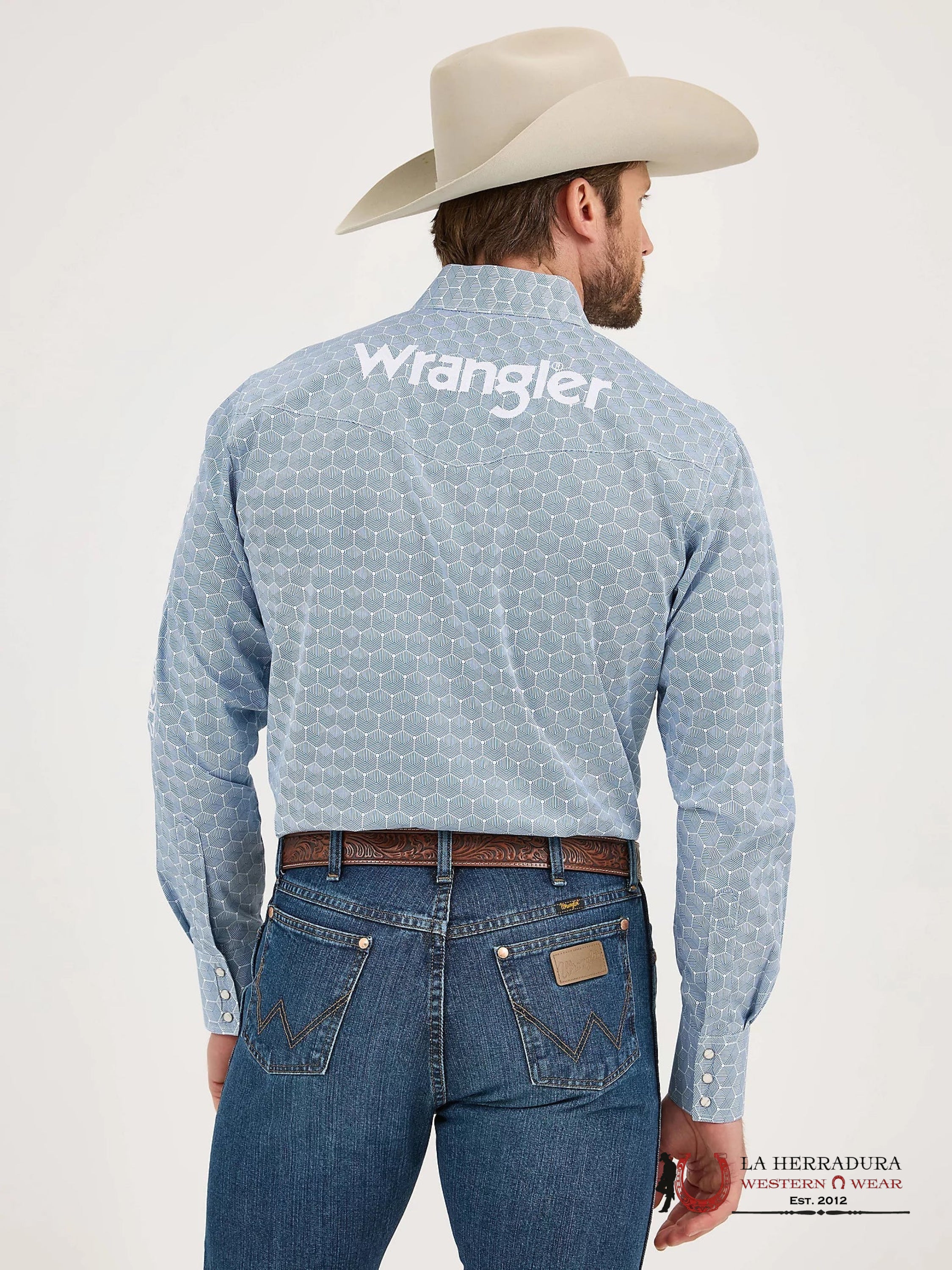 WRANGLER SHIRT CLASSIC FIT BLUE LONG SLEEVE 9470 ROPA HOMBRES
