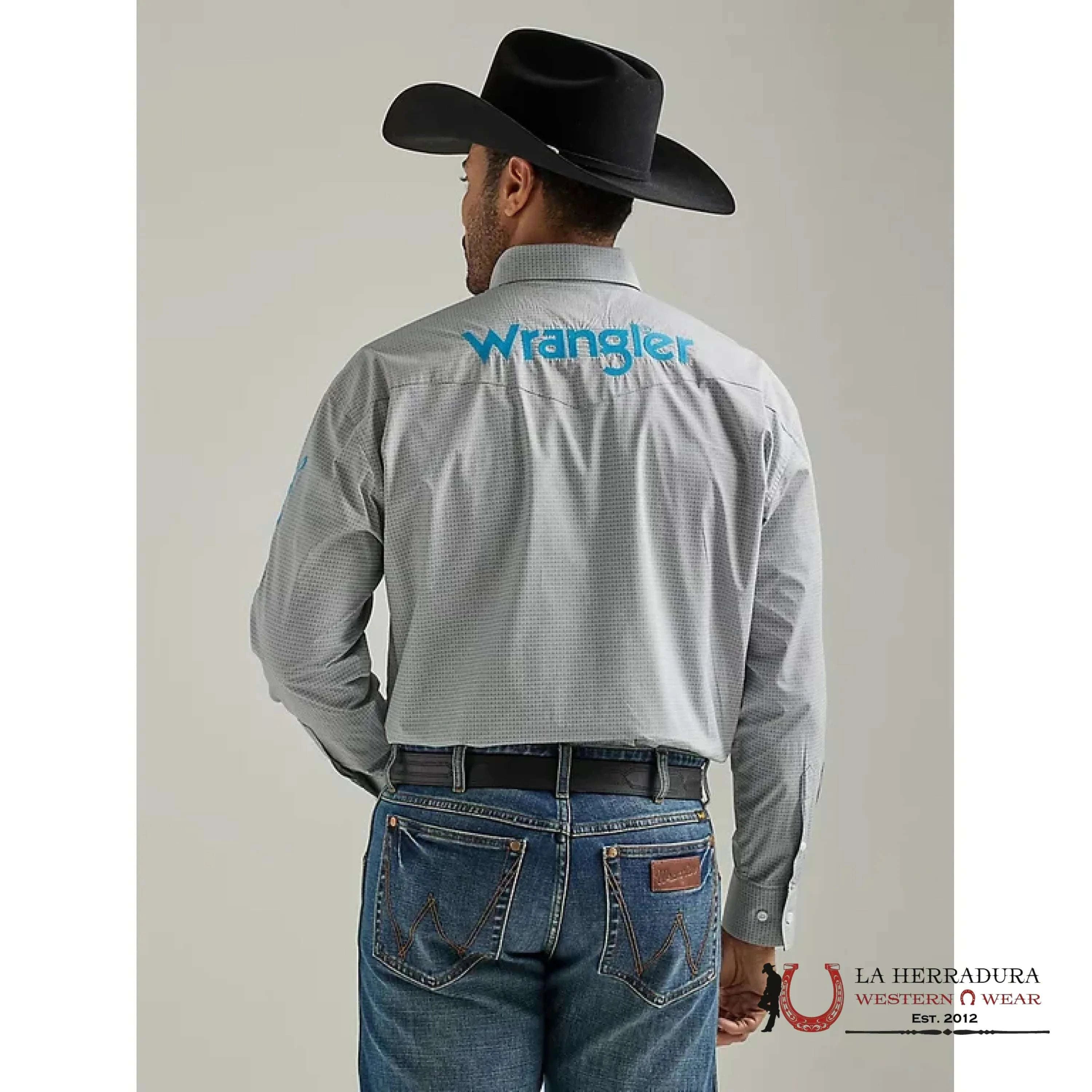 WRANGLER SHIRT CLASSIC FIT GRAY LONG SLEEVE 7779 ROPA HOMBRES