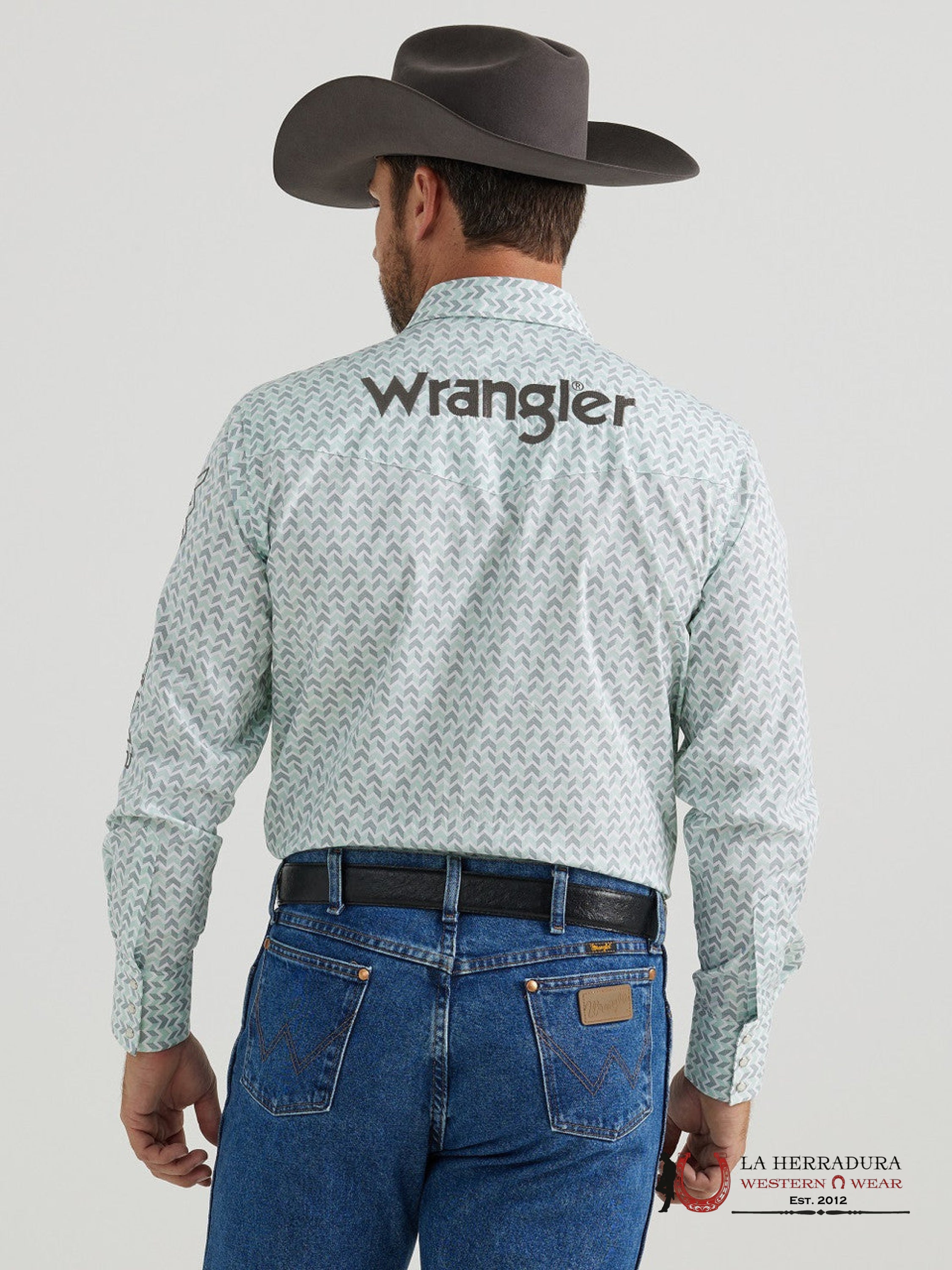 WRANGLER SHIRT CLASSIC FIT GREEN LONG SLEEVE 6224 ROPA HOMBRES