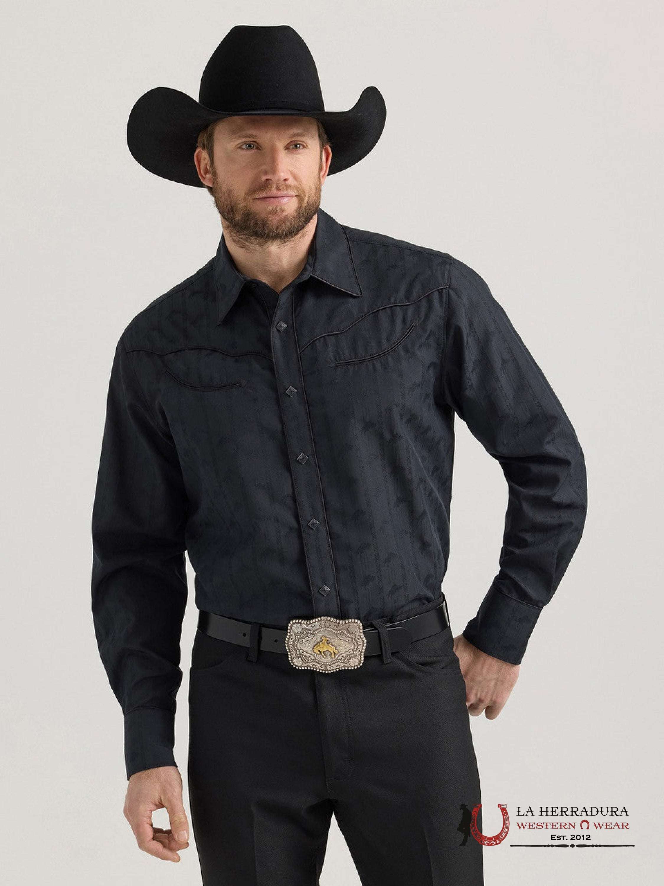 WRANGLER SHIRT GREY LONG SLEEVE 112353223 ROPA HOMBRES