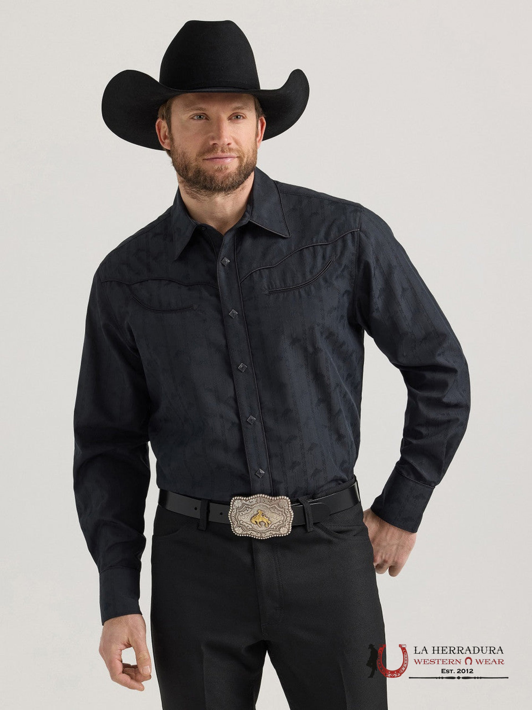 WRANGLER SHIRT GREY LONG SLEEVE 112353223 ROPA HOMBRES