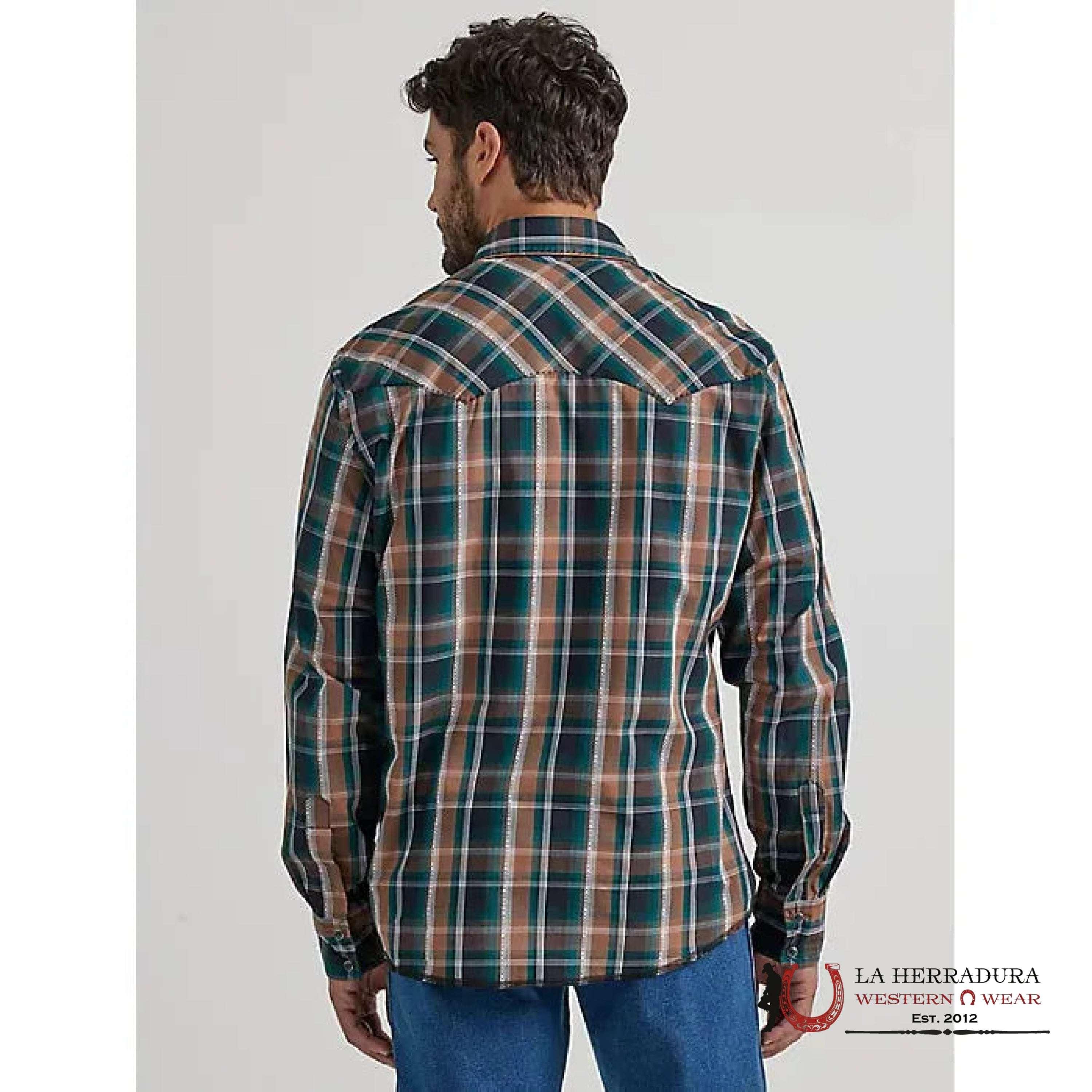 WRANGLER SHIRT MODERN FIT BROWN LONG SLEEVE 7992 ROPA HOMBRES