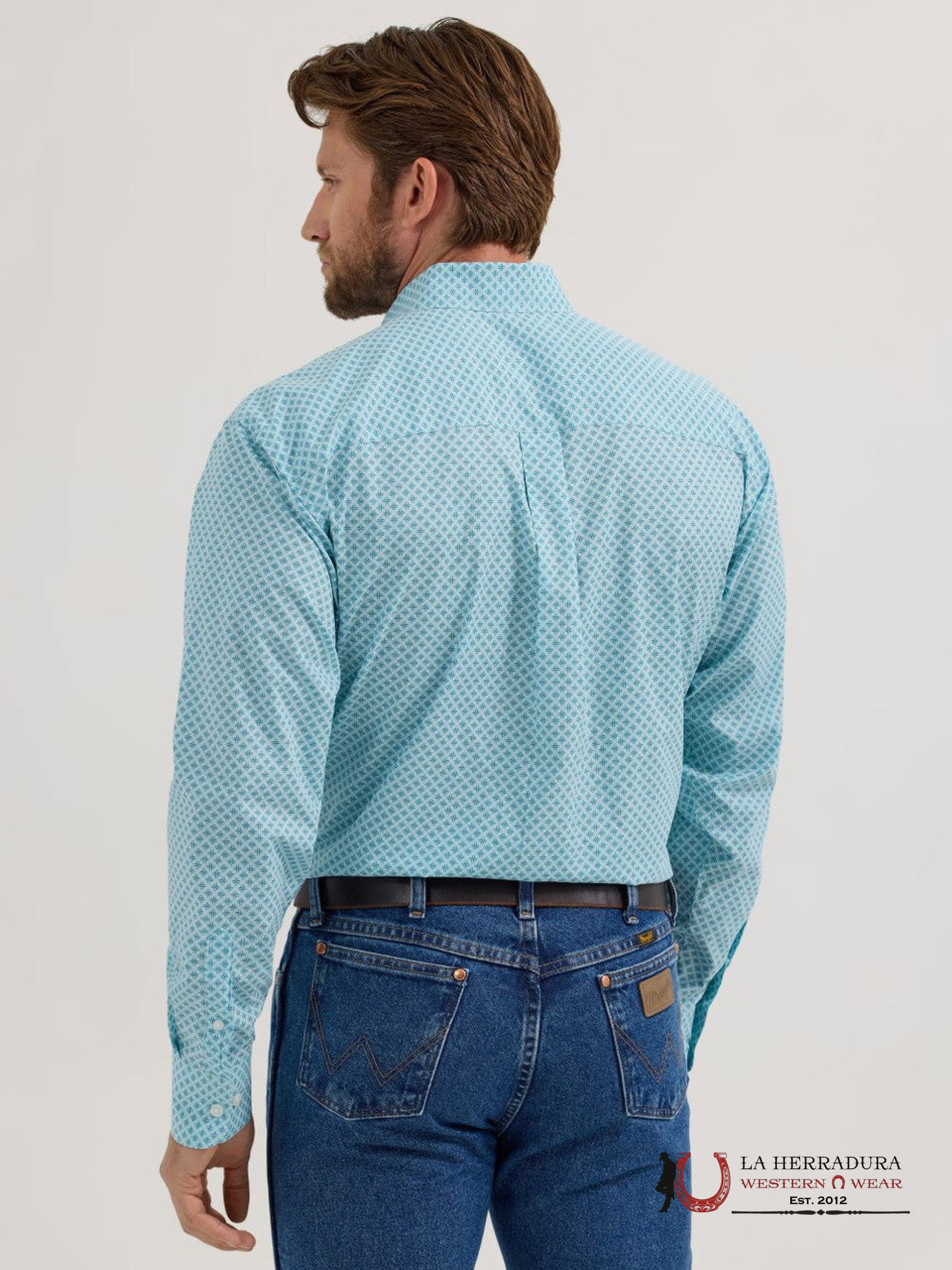 WRANGLER SHIRT RELAXED FIT BLUE LONG SLEEVE 5323 ROPA HOMBRES