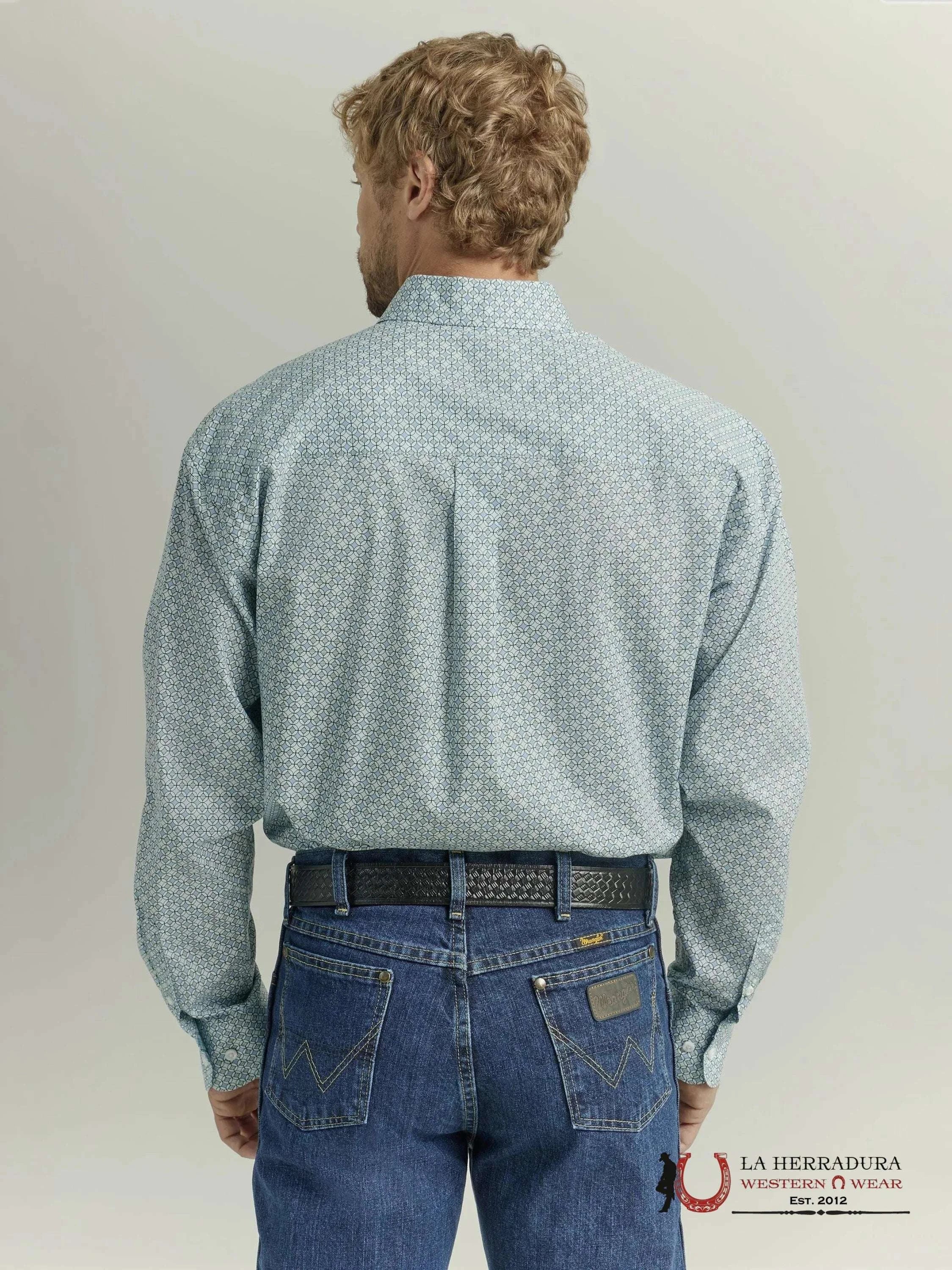 WRANGLER SHIRT RELAXED FIT BLUE LONG SLEEVE 7835 ROPA HOMBRES