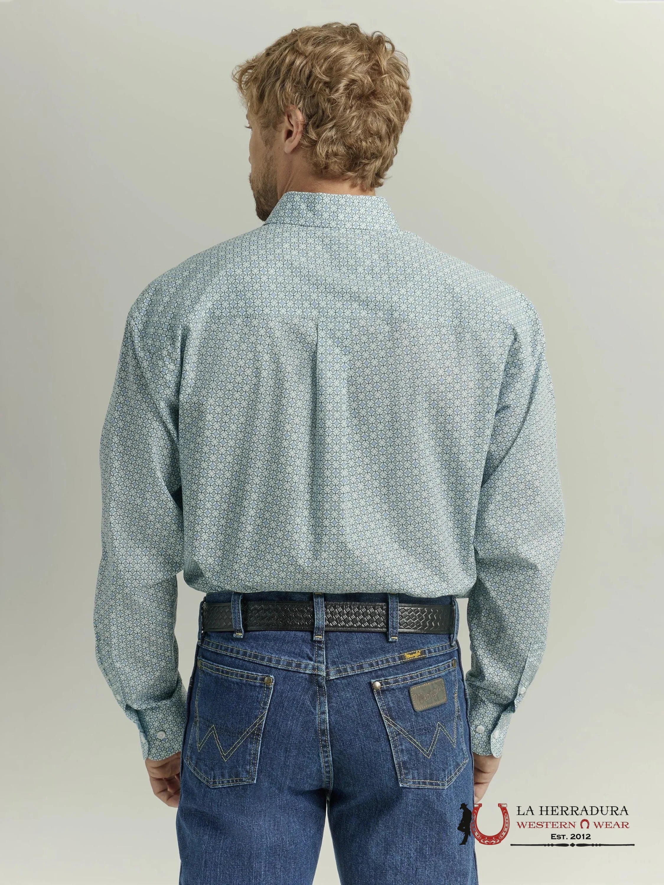 WRANGLER SHIRT RELAXED FIT BLUE LONG SLEEVE 7835 ROPA HOMBRES