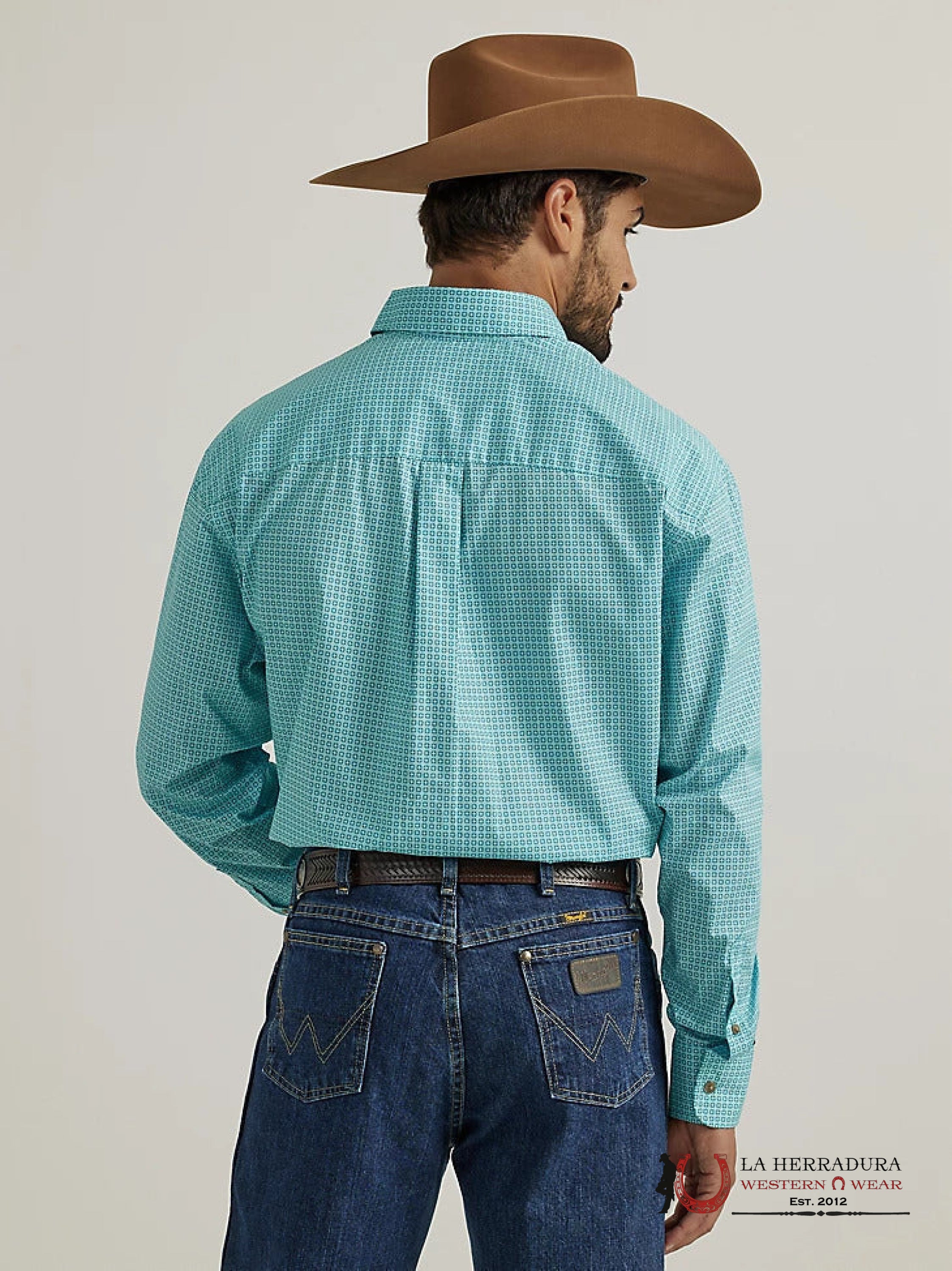 WRANGLER SHIRT RELAXED FIT BLUE LONG SLEEVE 8103 ROPA HOMBRES