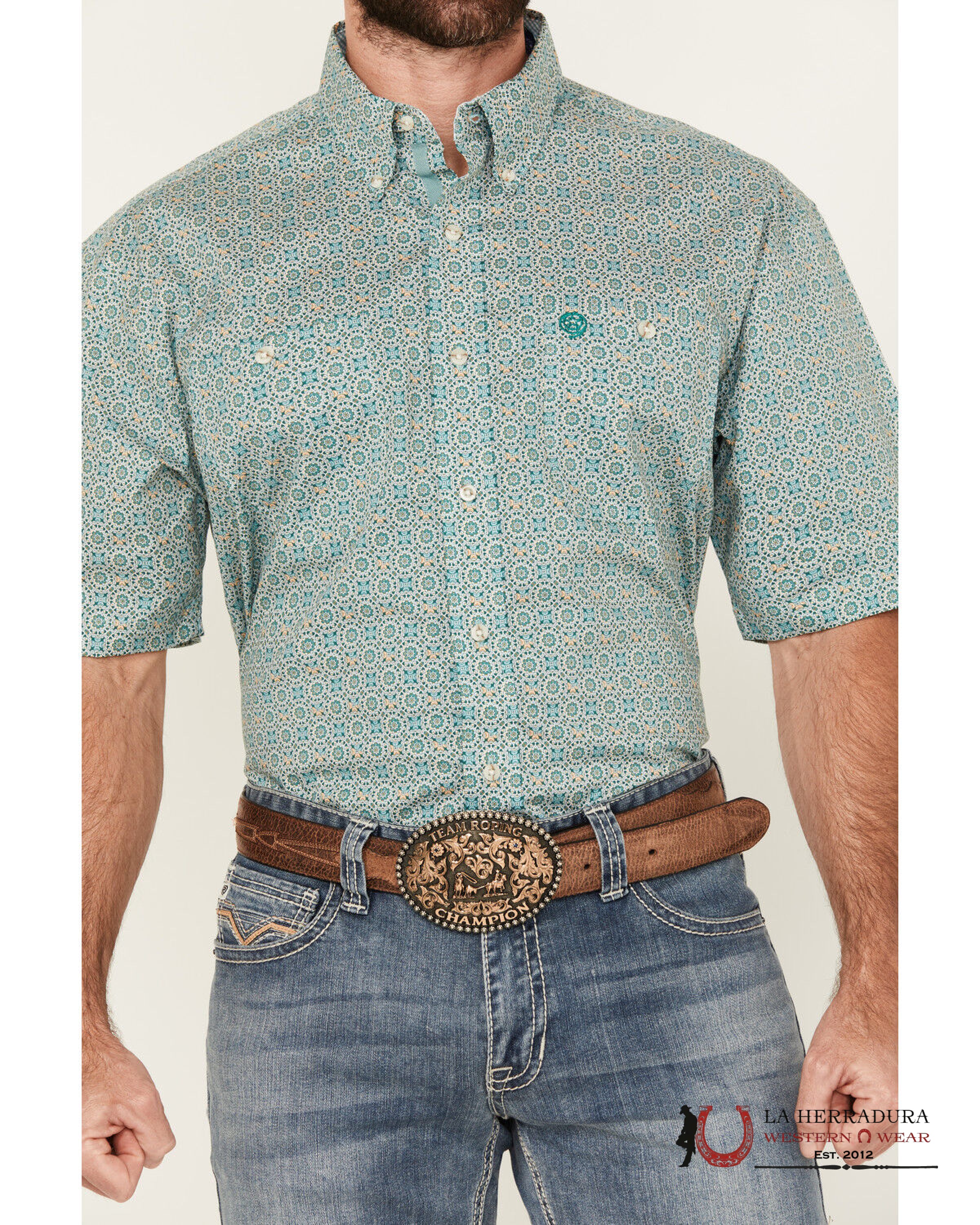 WRANGLER SHIRT RELAXED FIT GREEN LONG SLEEVE 0060 ROPA HOMBRES