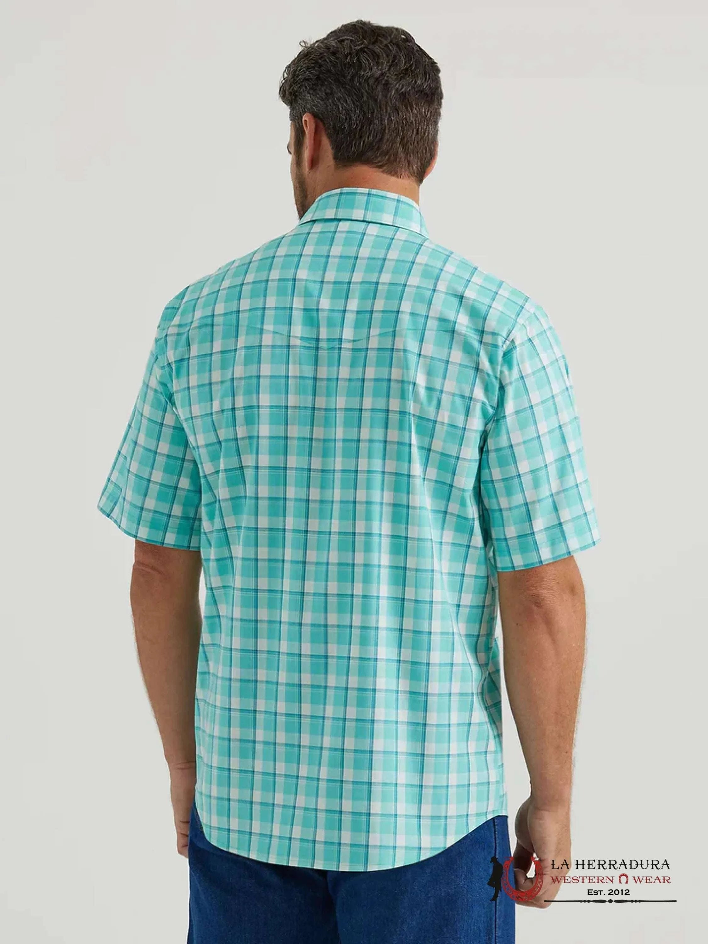 WRANGLER SHORT SLEEVE WESTERN PRINT MENS BLUE - 112346250 ROPA HOMBRES