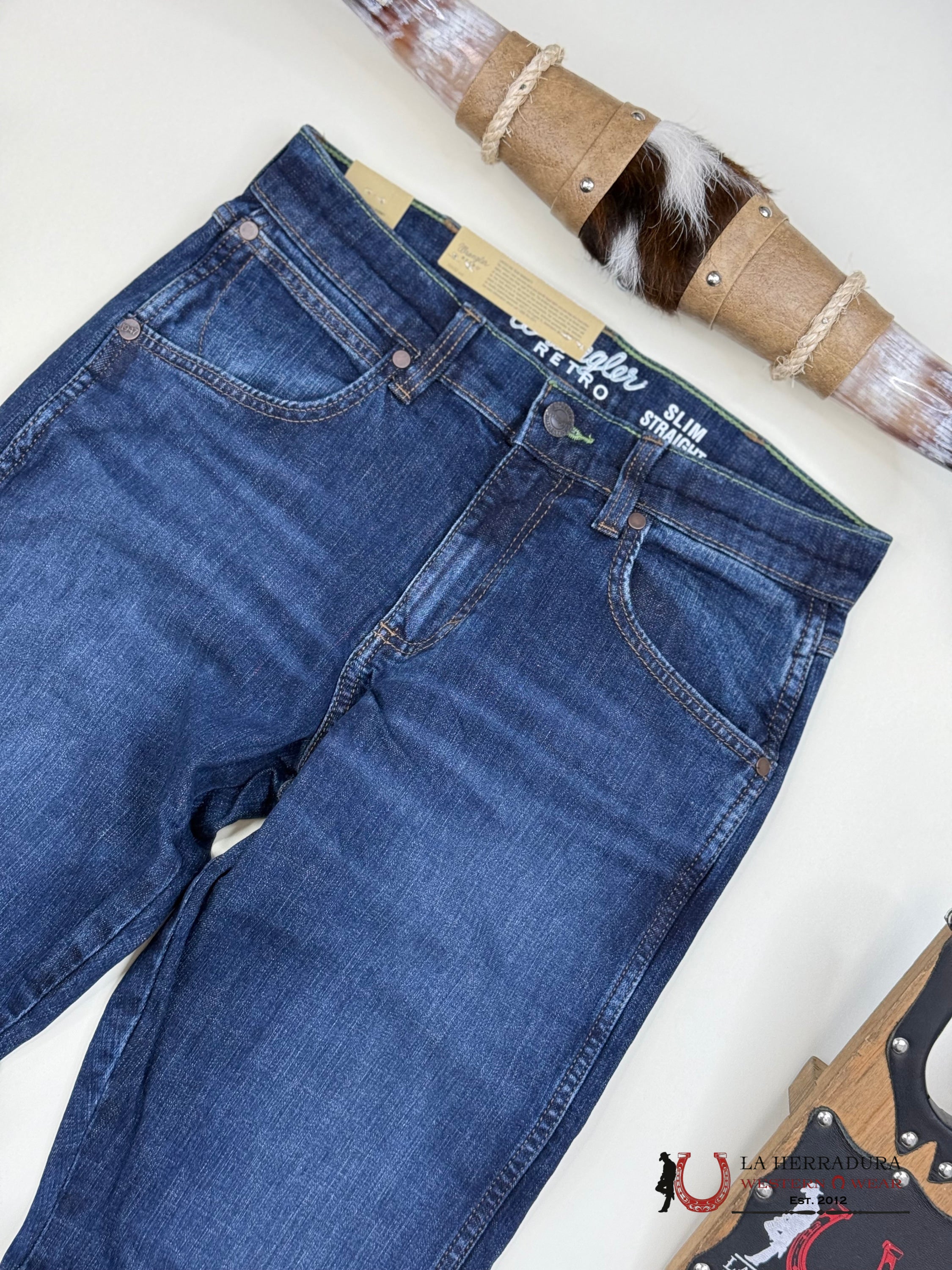 WRANGLER SLIM STRAIGHT BOOT CUT DARK BLUE 88MWZ -5303 WRANGLER JEANS