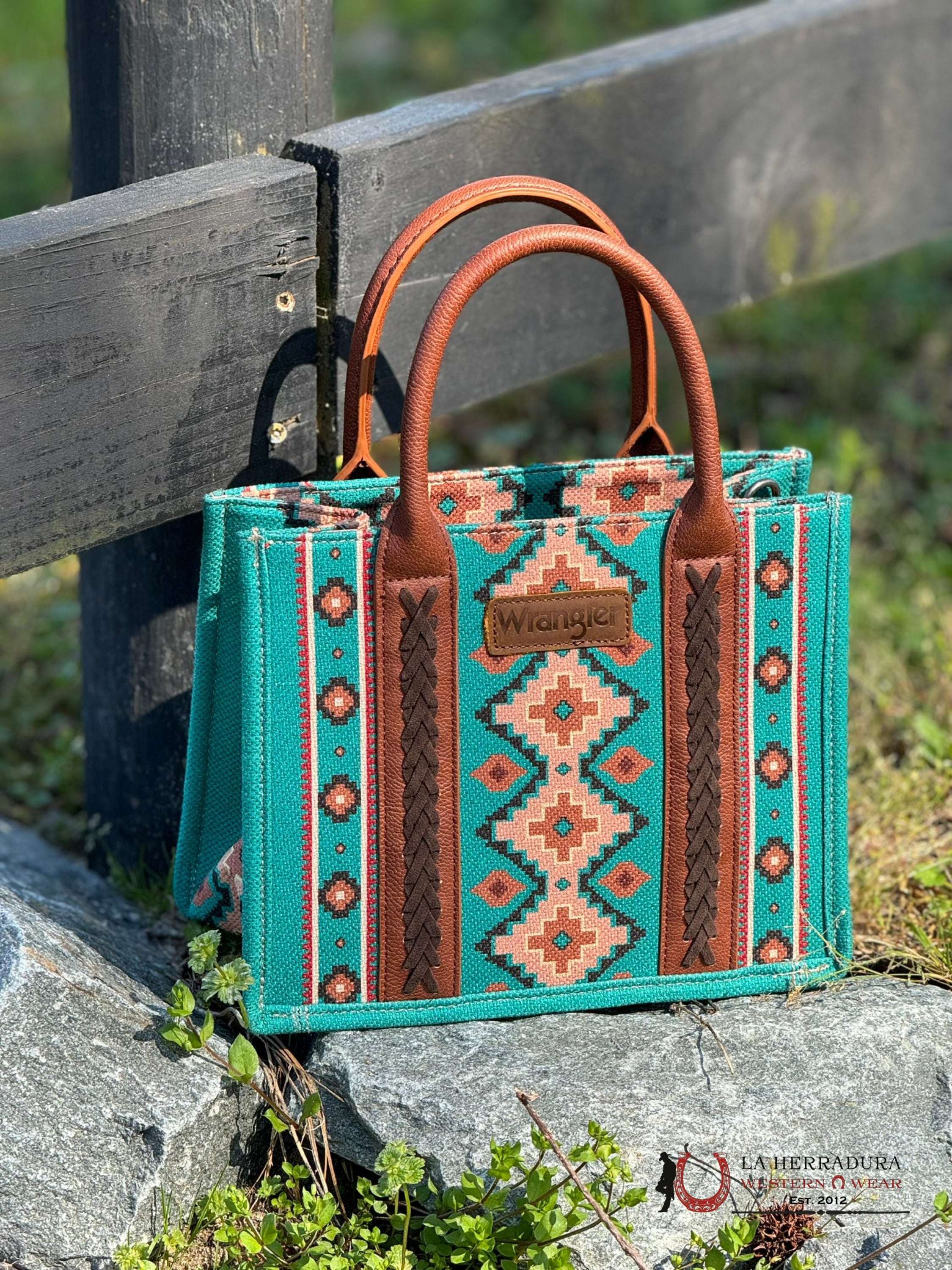 Wrangler Teal Multi Color Aztec Women’s Handbag