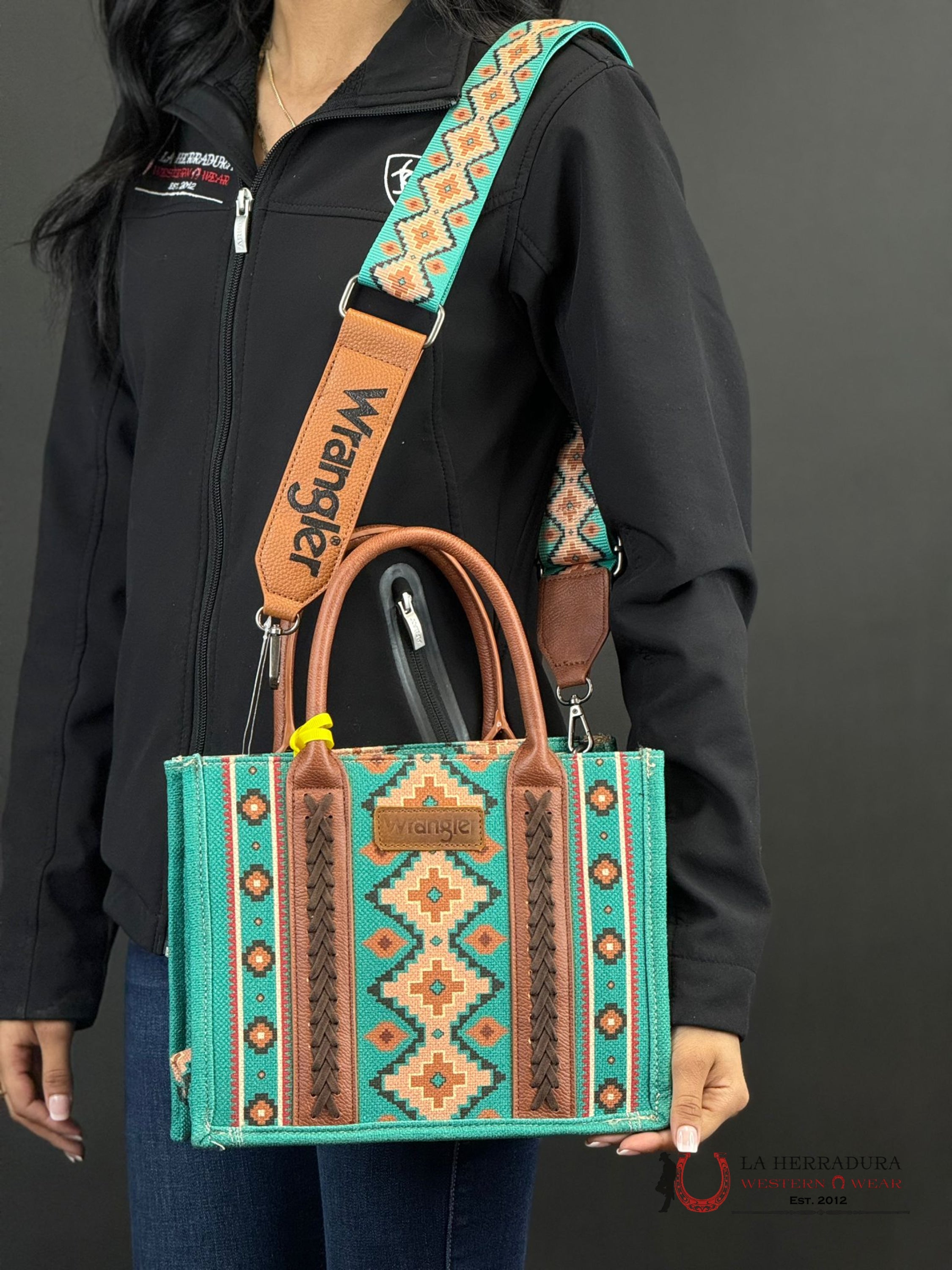 Wrangler Teal Multi Color Aztec Women’s Handbag