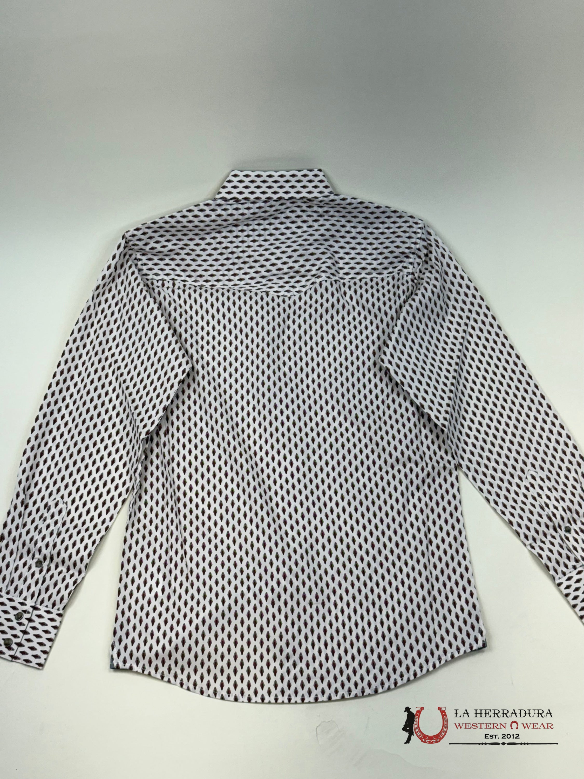 Wrangler White With Brown Little Feathers Ropa Hombres