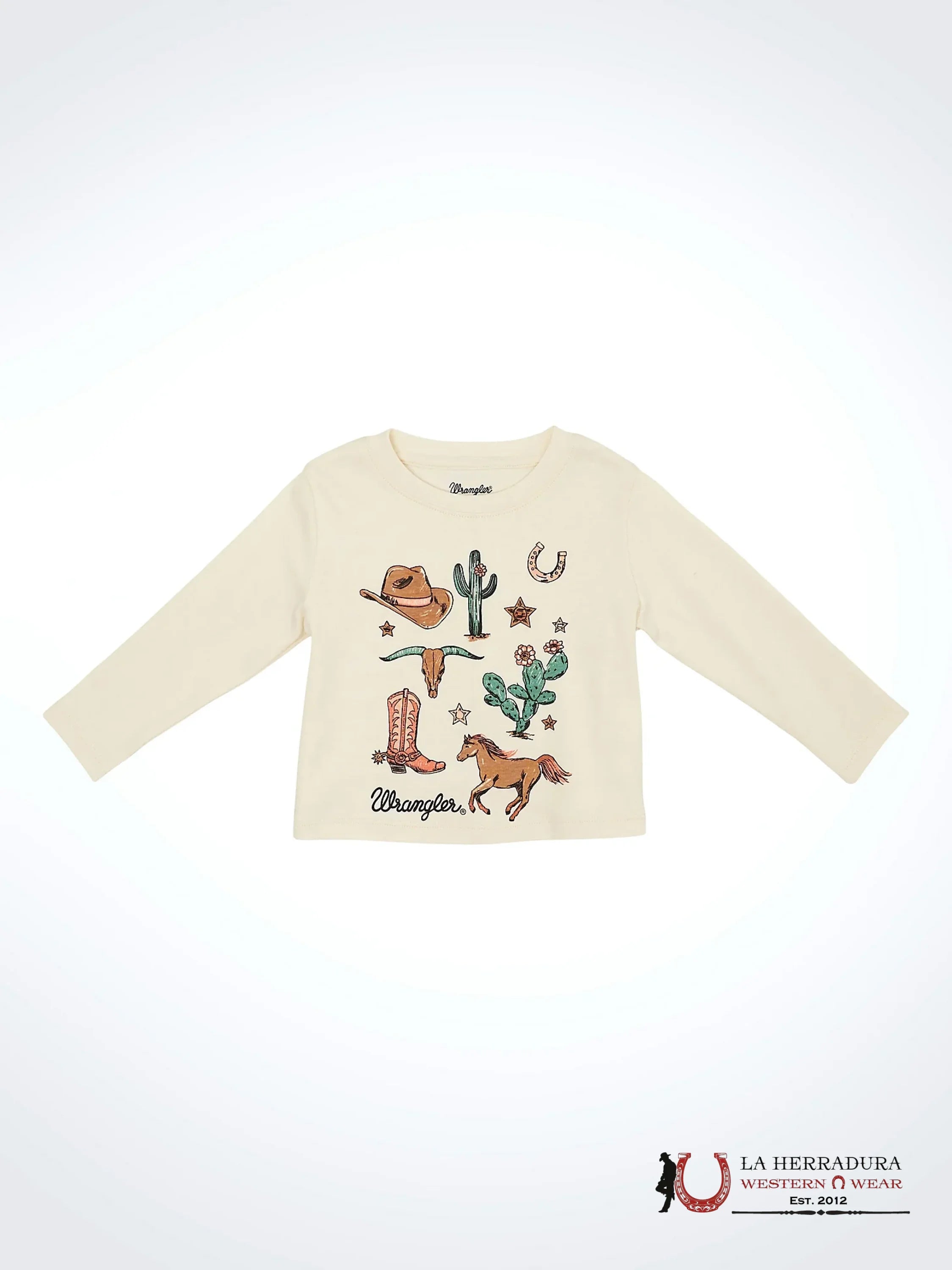 WRANGLER WHITE LONG SLEEVE SHIRT GIRLS NIÑOS