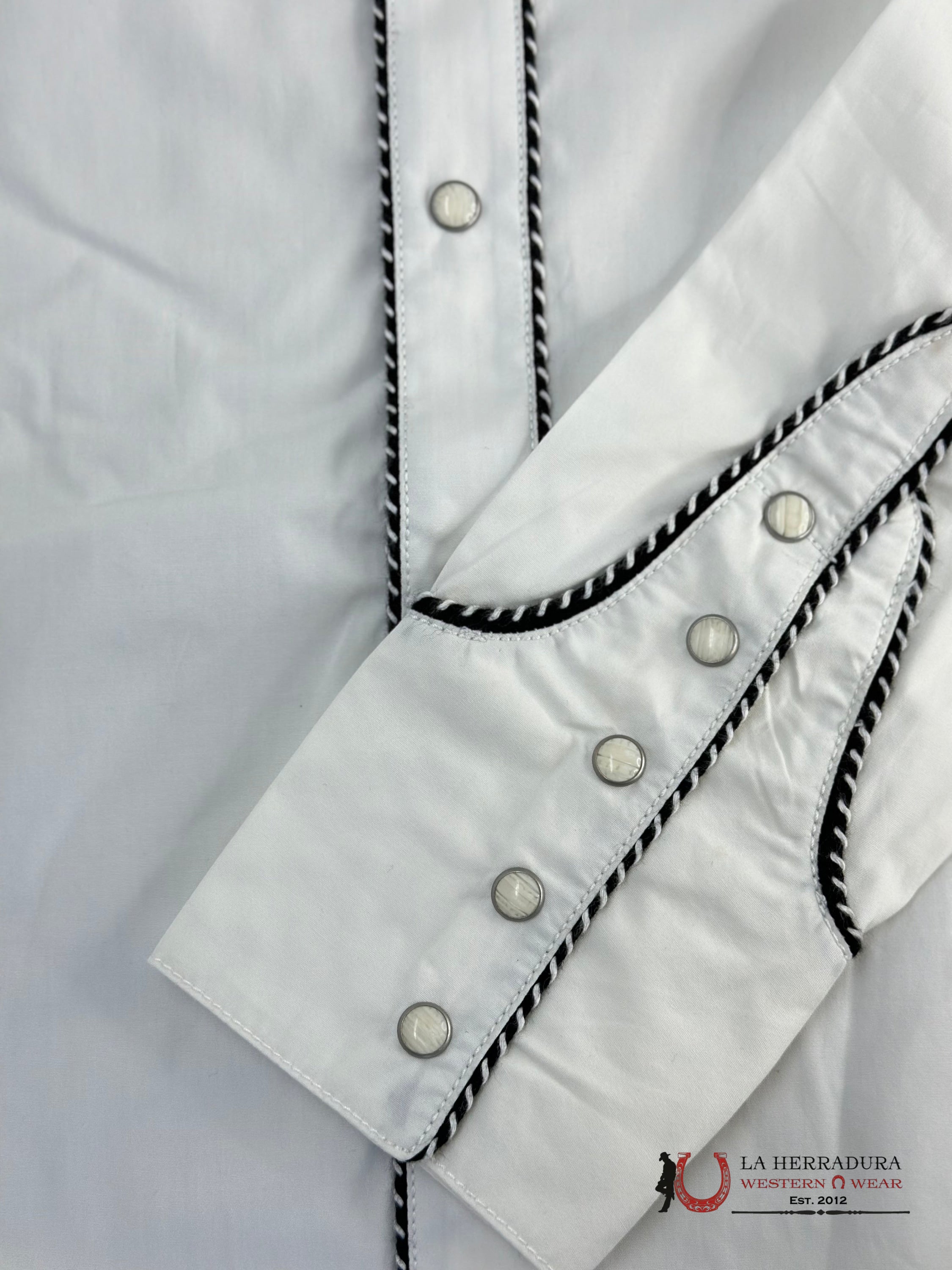 Wrangler White Rancher Snap Long Sleeve Shirt Ropa Hombres