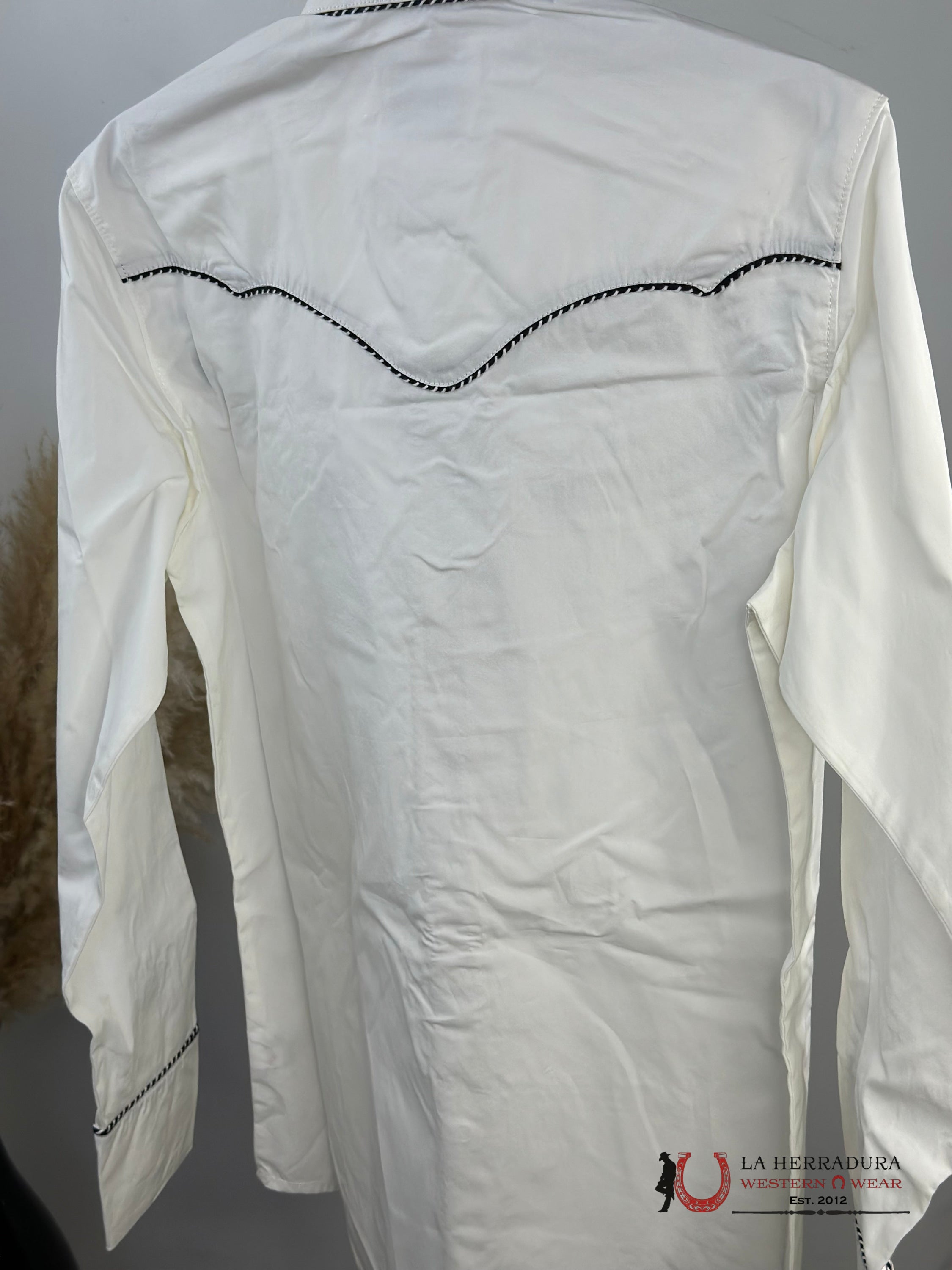 Wrangler White Rancher Snap Long Sleeve Shirt Ropa Hombres