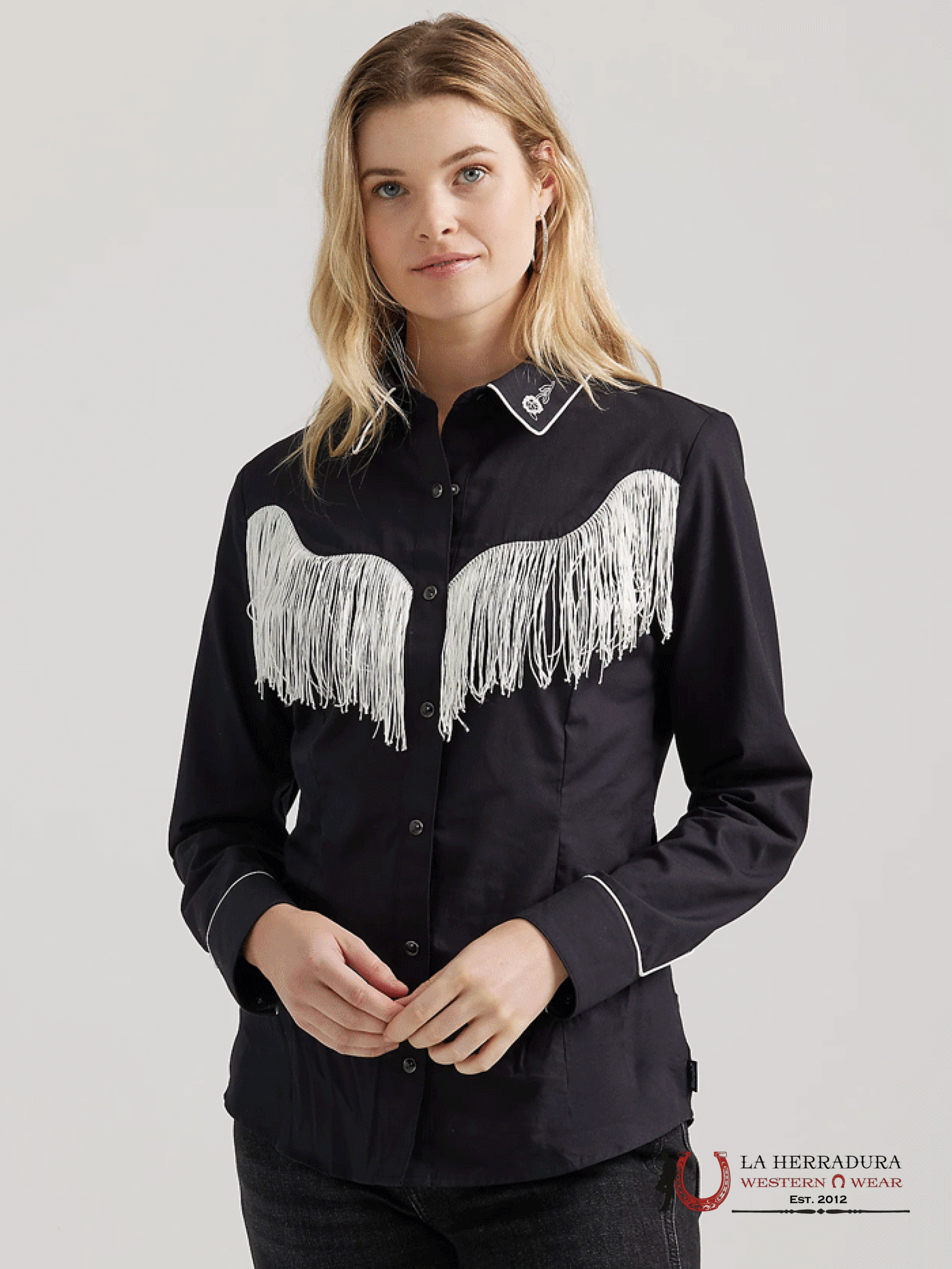 WRANGLER WOMEN BLACK WITH FRINGES 112356678 ROPA MUJERES
