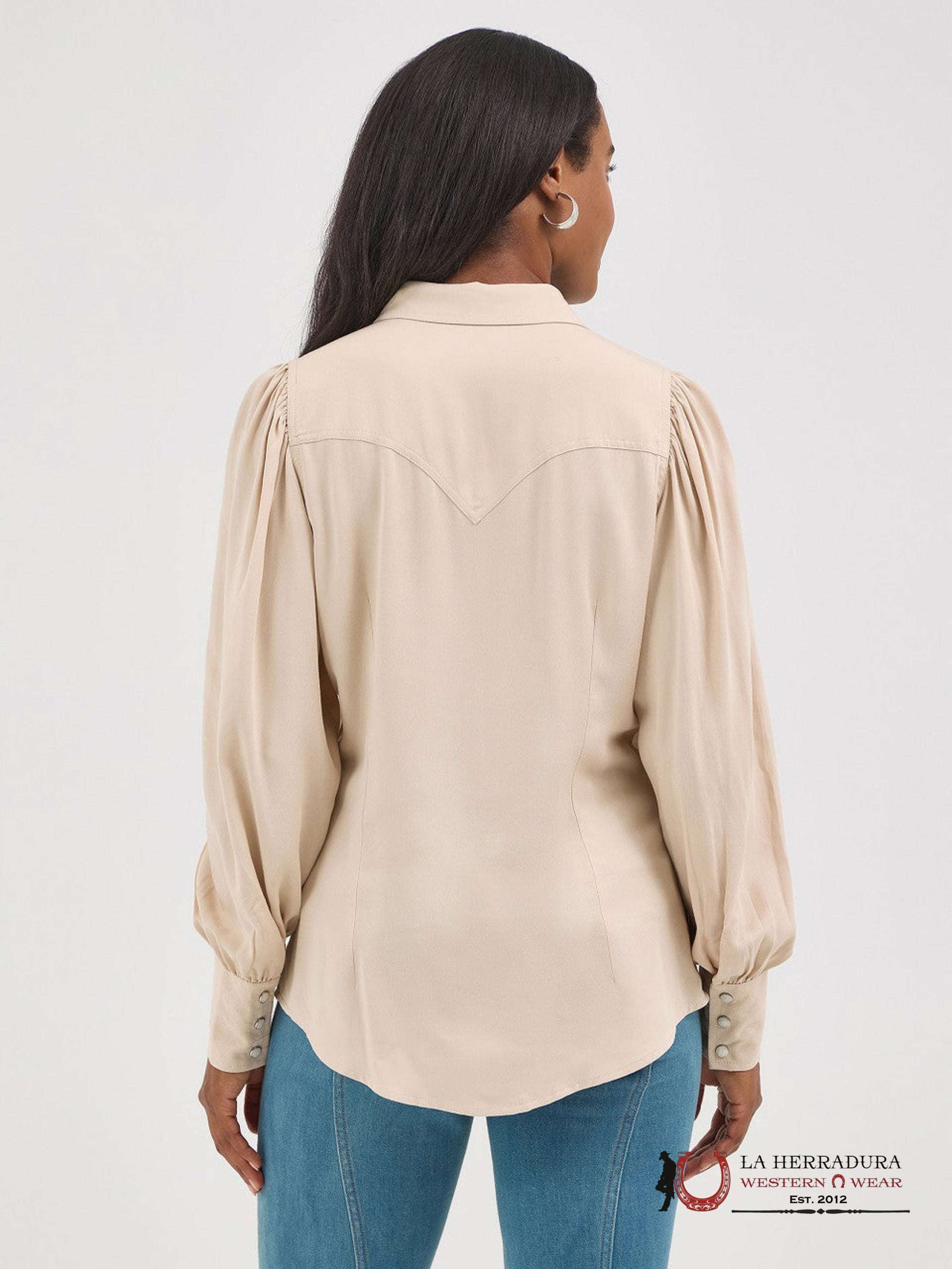WRANGLER WOMEN Long Sleeve Brown Shirt 112367278 ROPA MUJERES