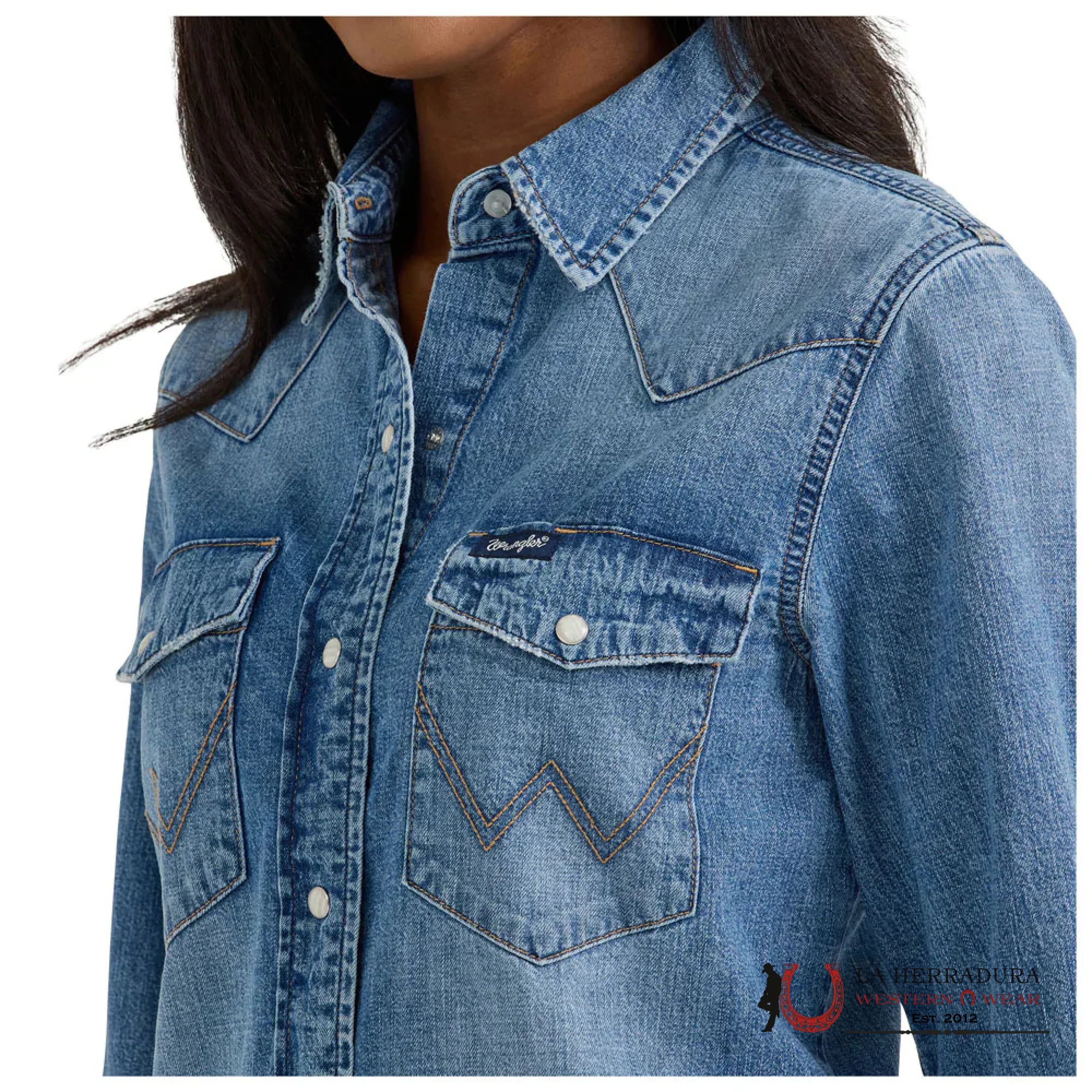 WRANGLER WOMEN Long Sleeve Jean Shirt 112360739 ROPA MUJERES