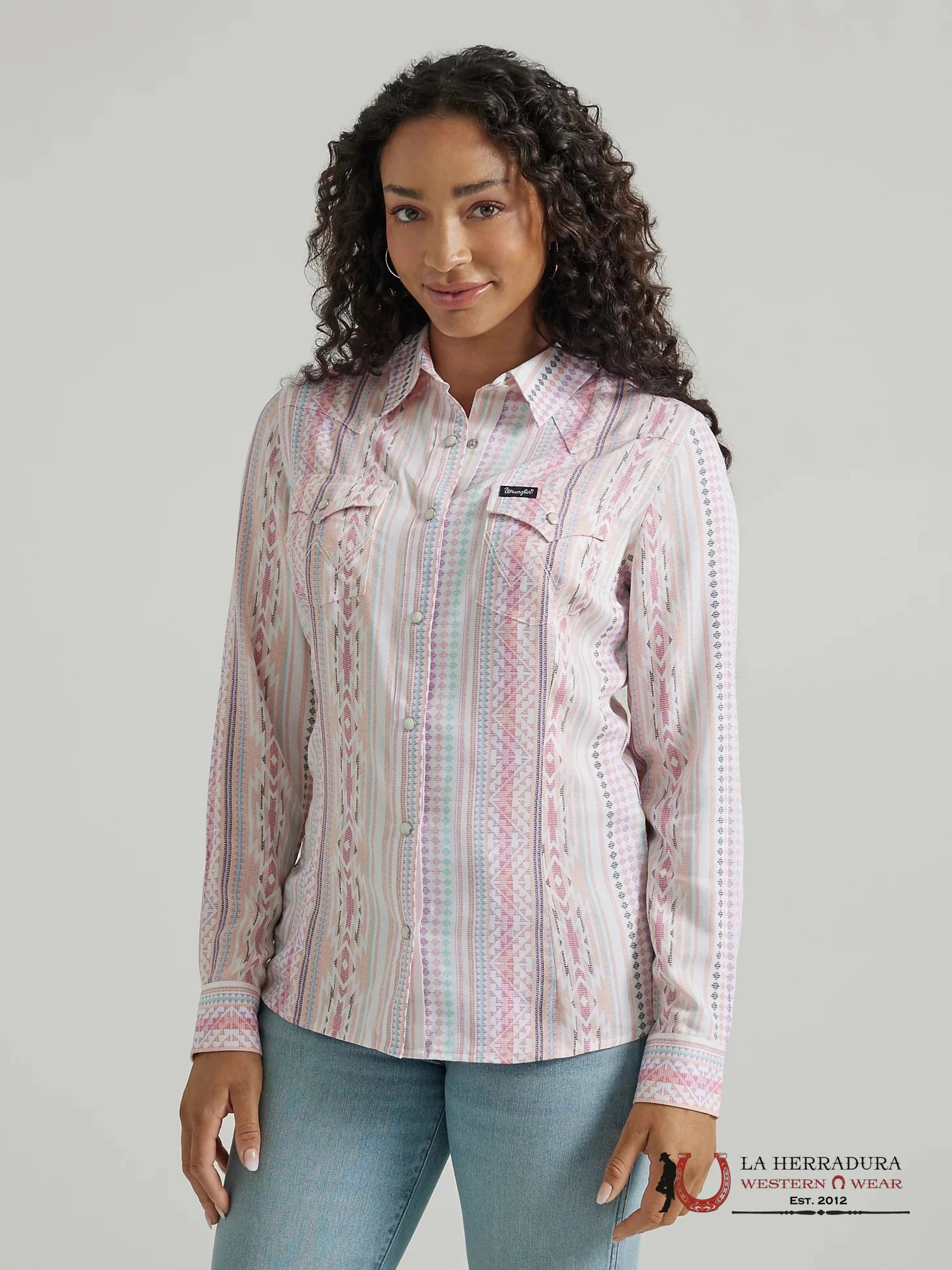WRANGLER WOMEN PINK WESTERN PRINT 112347205 ROPA MUJERES