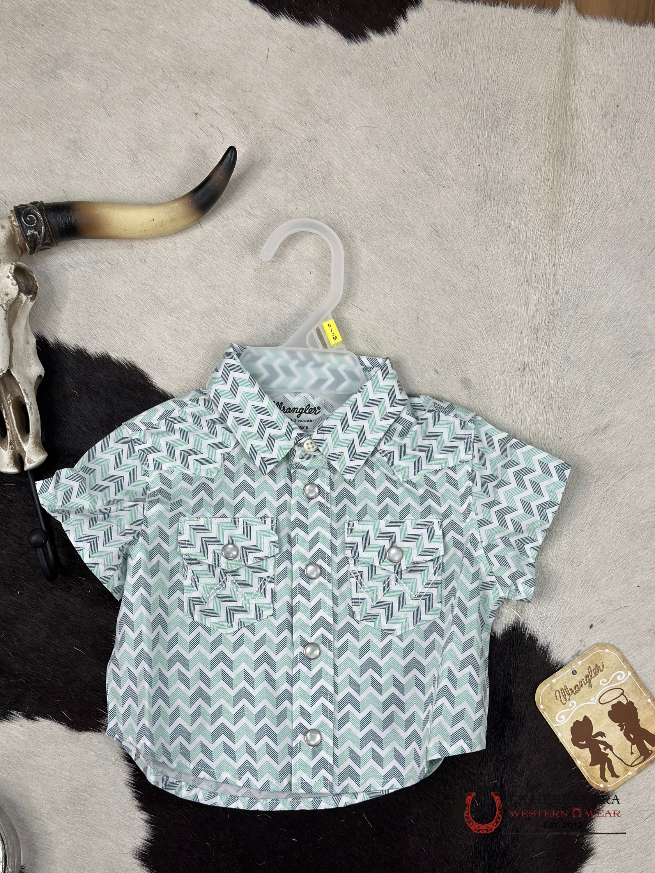 Wrangler Zigzag Mint Short Sleeve Niños