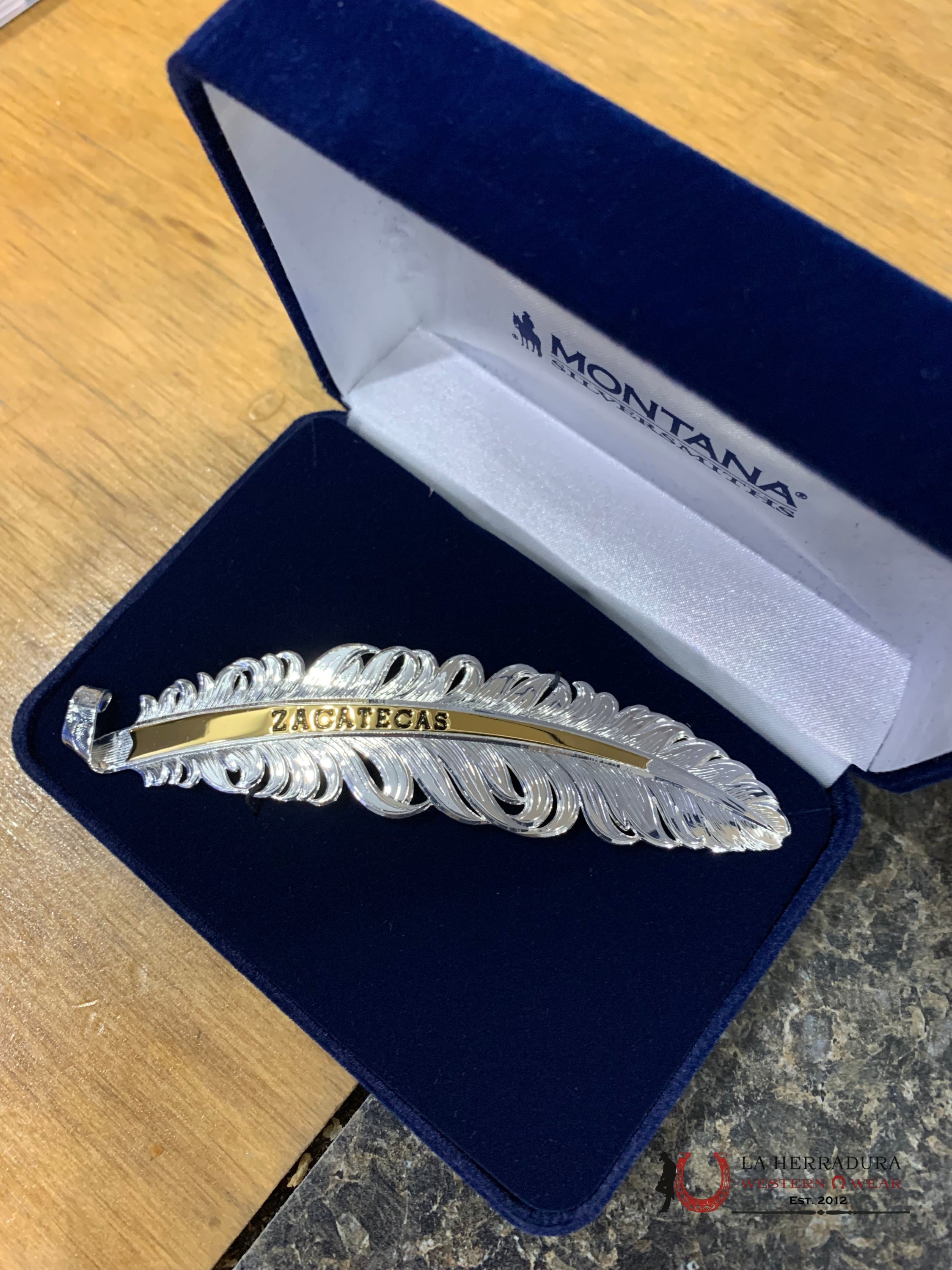 Montana Hat Feather Plata Zacatecas Accesorios