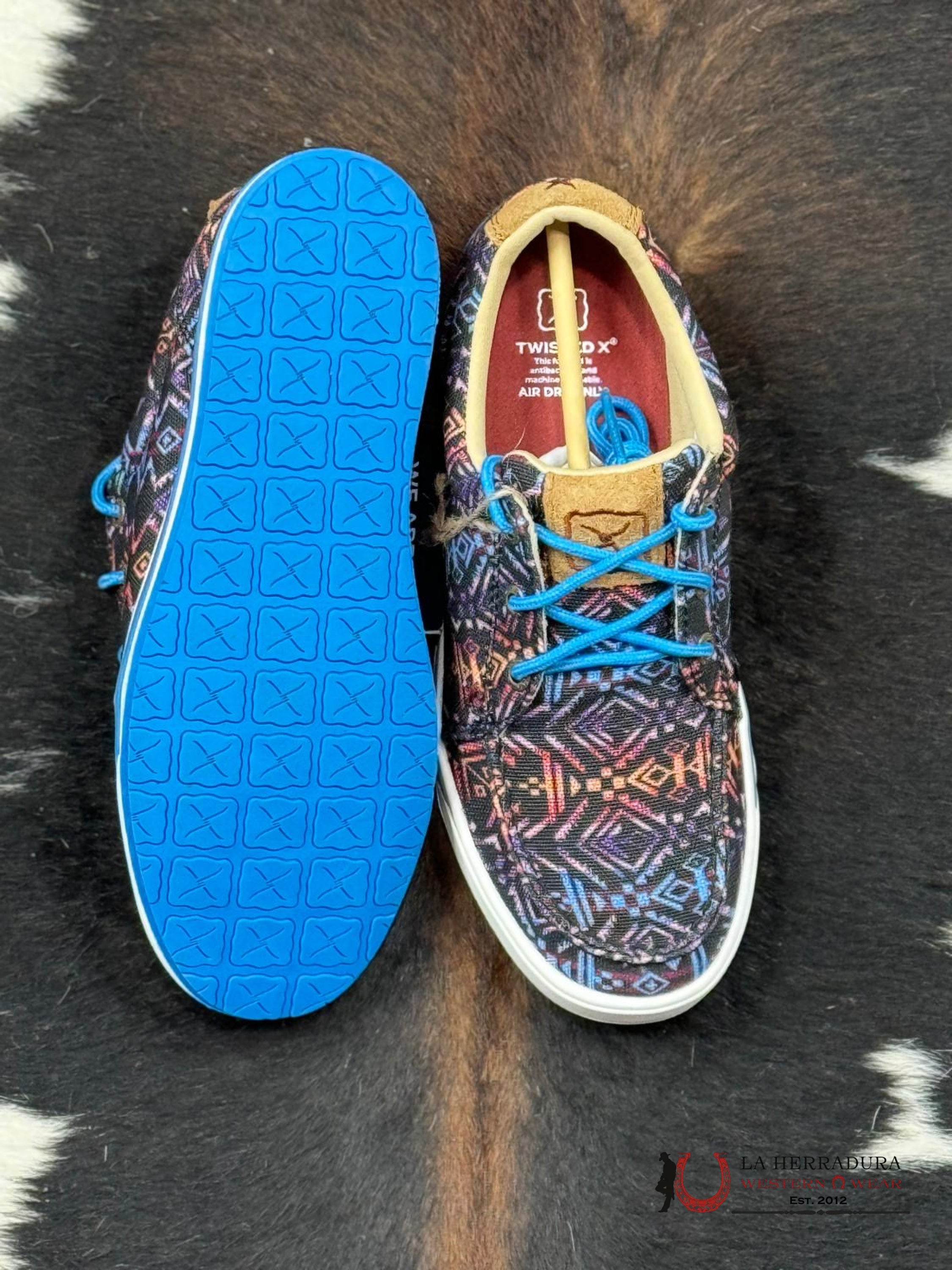 Zapatos Twisted X Kicks Blue Aztec Mujeres