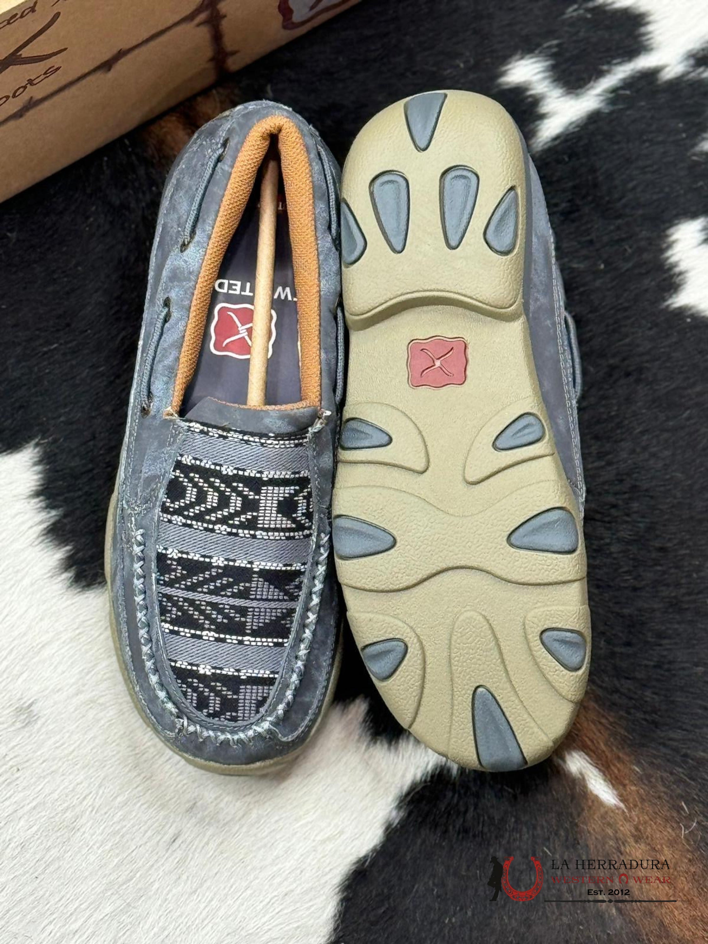 Zapatos Twisted X Slip On Driving Mocs D Tow Grey Multi Mujeres